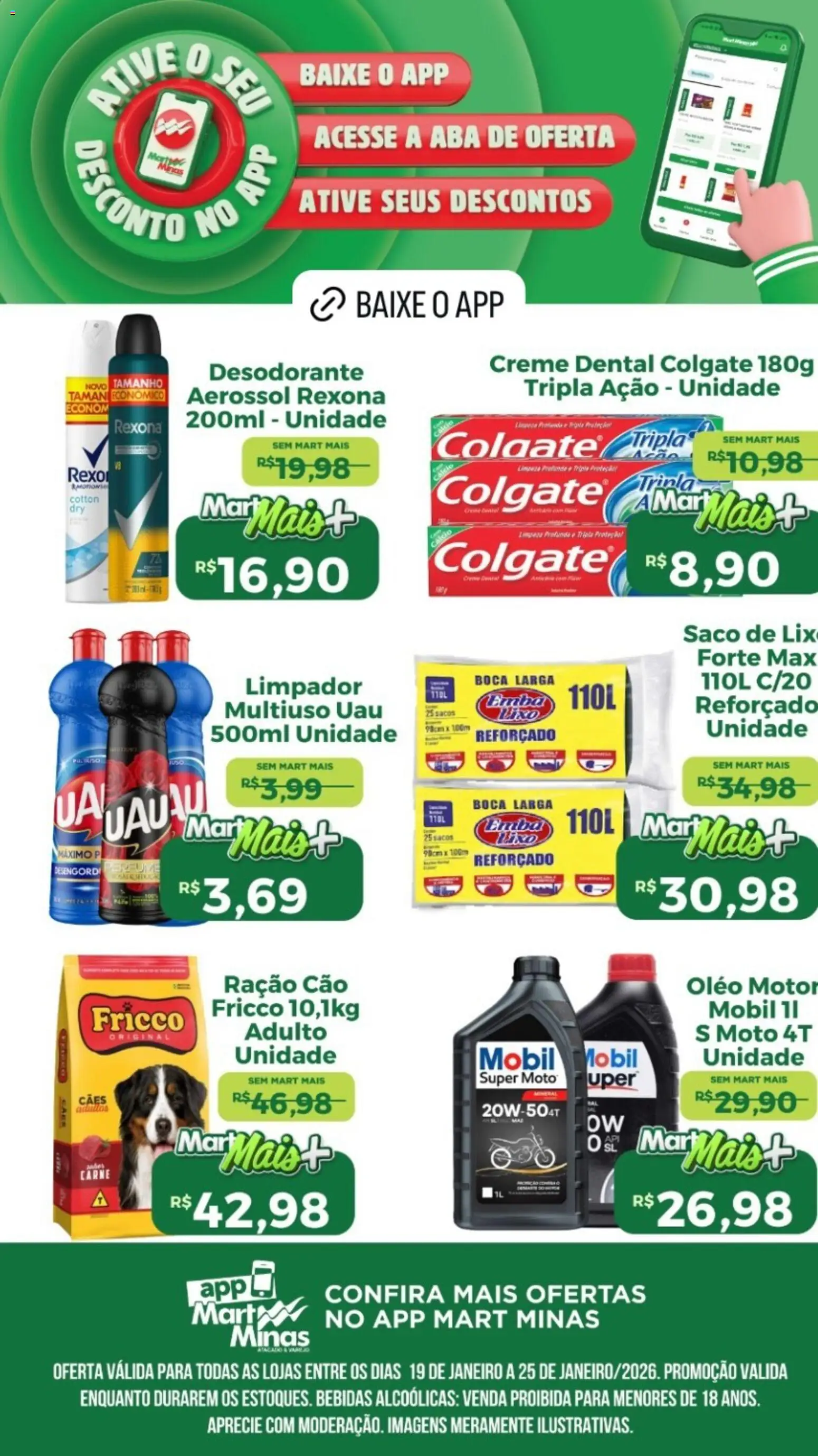 Mart Minas Folheto - válido de 19.01.2026 | Página: 2 | Produtos: Perfume, Óleo, Carne, Creme
