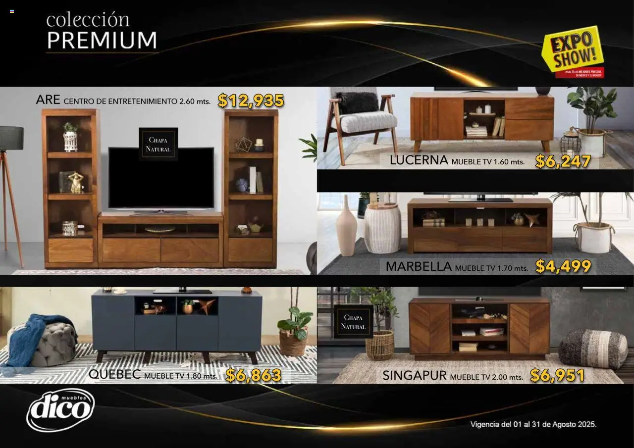 Nuevas ofertas de Muebles Dico válidas en toda la República Mexicana desde el 01.08.2025. ¡Encuentra las mejores ofertas en Muebles Dico - Catálogo Expo Show Premium Agosto! | Página: 49 | Productos: Chapa
