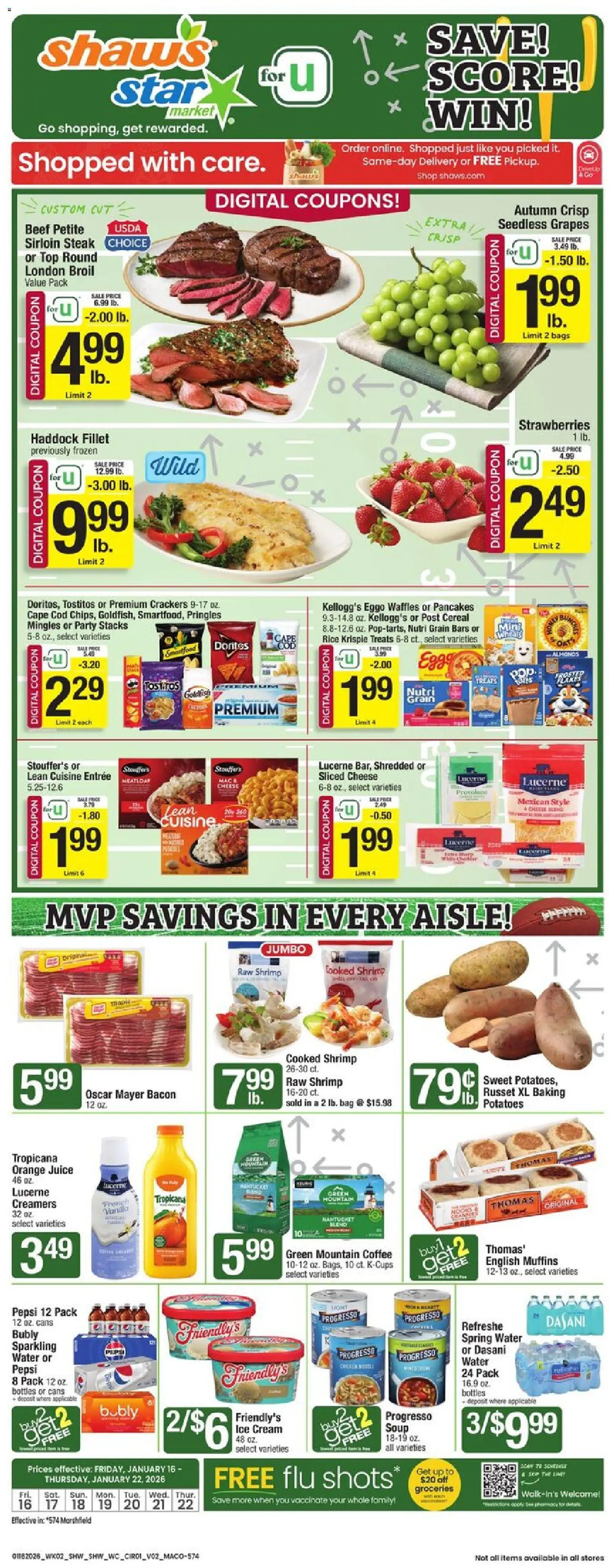 Star Market Weekly Ad - valid from 16.01.2026 | Page: 1 | Products: Cheese, Rice, Beef, Water