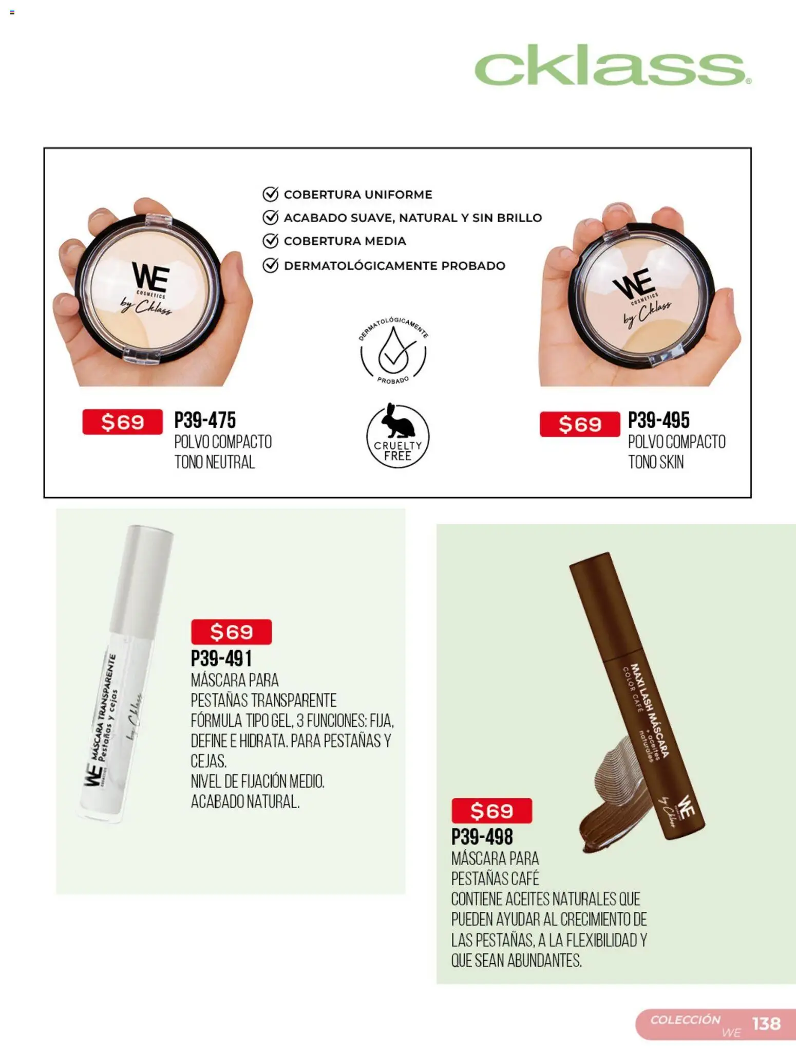 Nuevas ofertas de Cklass válidas en toda la República Mexicana desde el 30.03.2026. ¡Encuentra las mejores ofertas en Cklass catálogo Promo semanal! | Página: 139 | Productos: Máscara, Brillo, Café, Polvo compacto