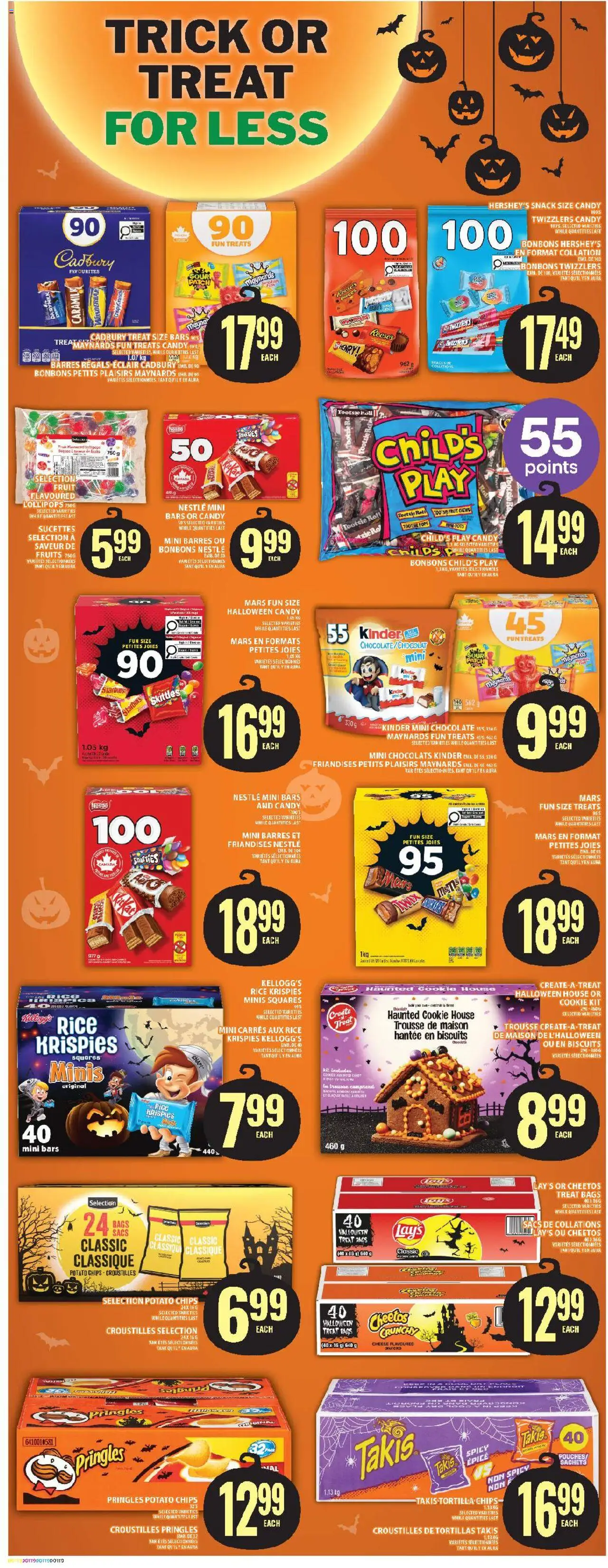 Food Basics flyer valid from 09.10.2025 | Page: 16 | Products: Fish, Chips, Cheese, Chocolate