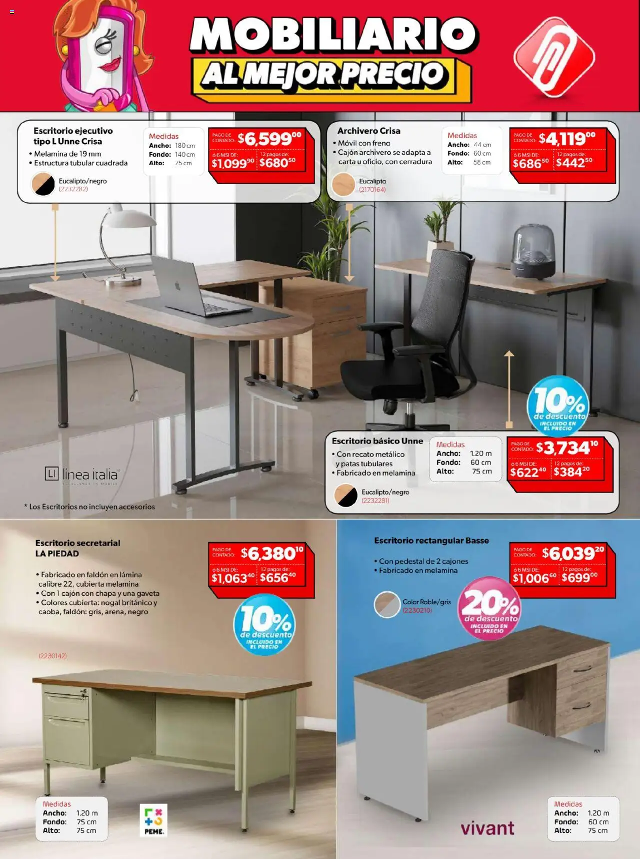 Nuevas ofertas de Ofix válidas en toda la República Mexicana desde el 15.07.2025. ¡Encuentra las mejores ofertas en Ofix catálogo! | Página: 14 | Productos: Movil, Chapa, Cerradura, Escritorio