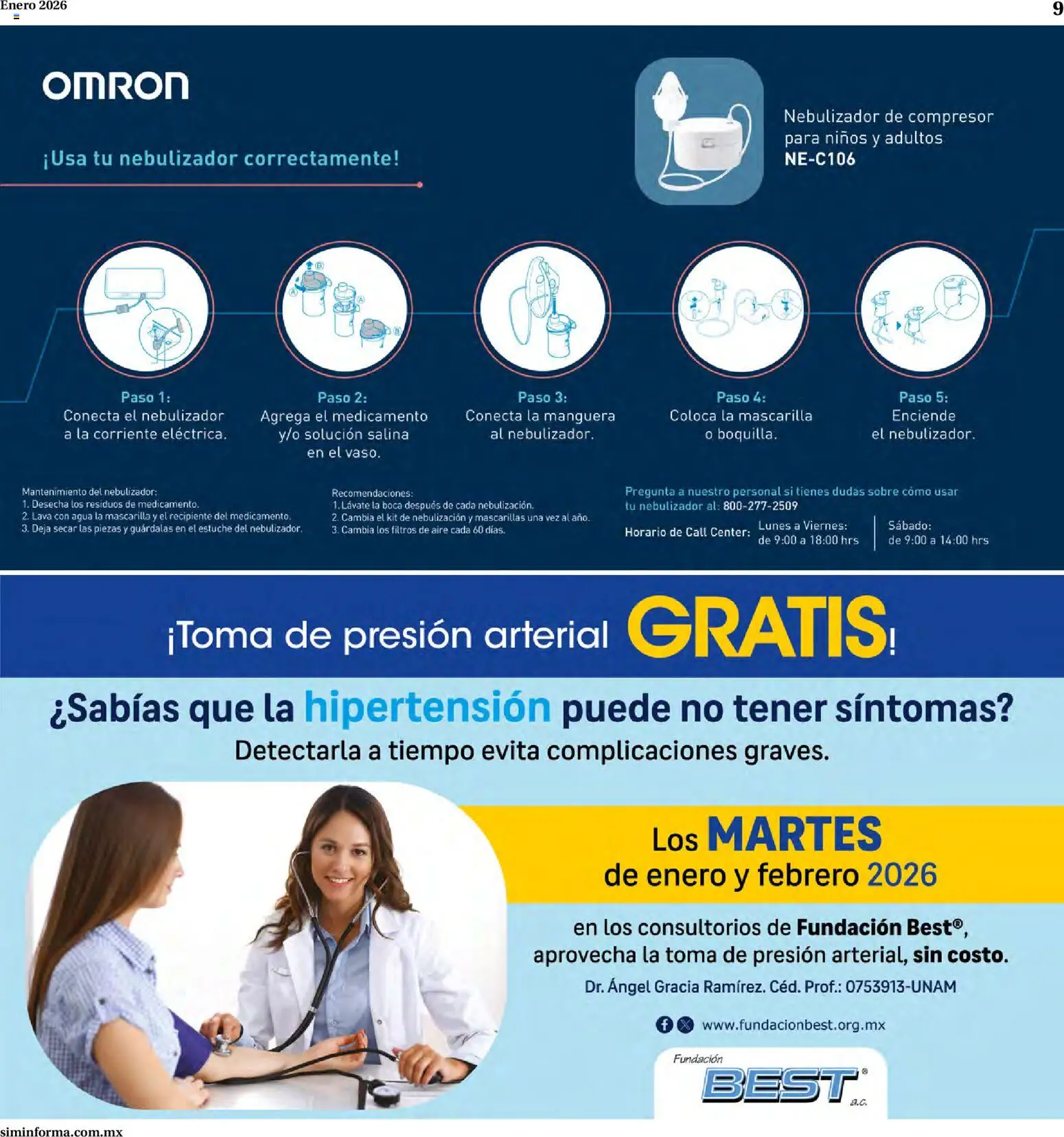 Nuevas ofertas de Farmacias Similares válidas en toda la República Mexicana desde el 01.01.2026. ¡Encuentra las mejores ofertas en Farmacias Similares catálogo! | Página: 9 | Productos: Manguera, Estuche, Nebulizador, Sobre