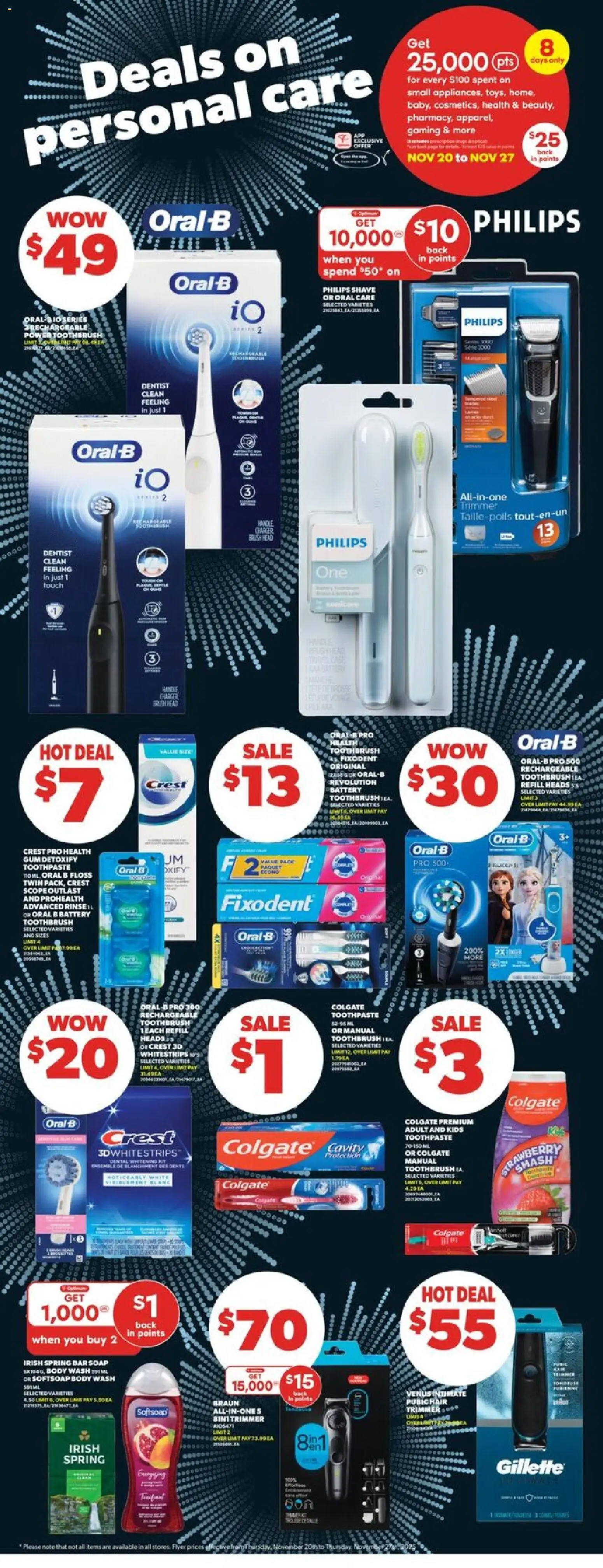 Real Canadian Superstore flyer valid from 20.11.2025 | Page: 41 | Products: Brush, Soap, Body wash, Battery