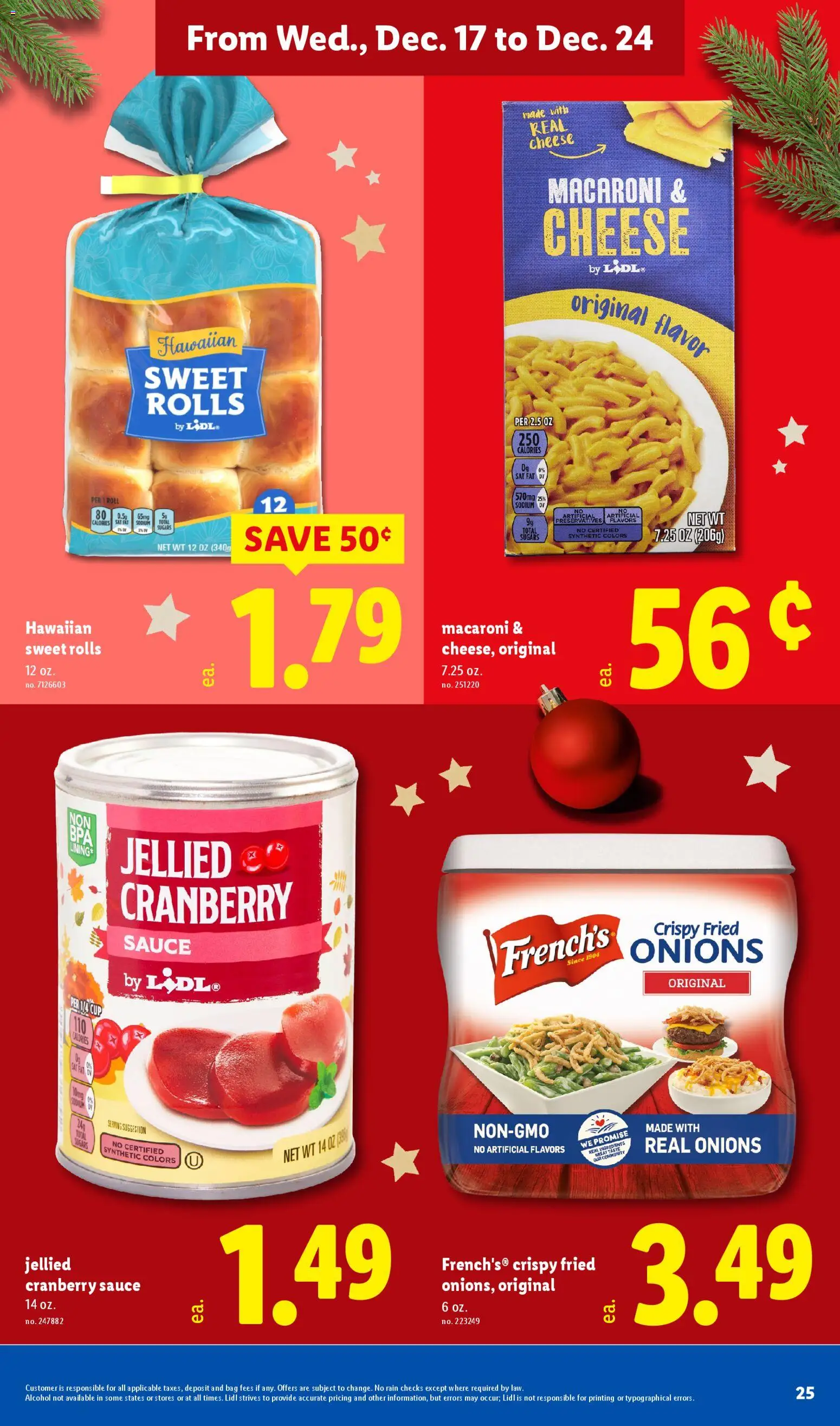 Lidl Weekly Ad - valid from 17.12.2025 | Page: 25 | Products: Cheese, Sauce, Bag