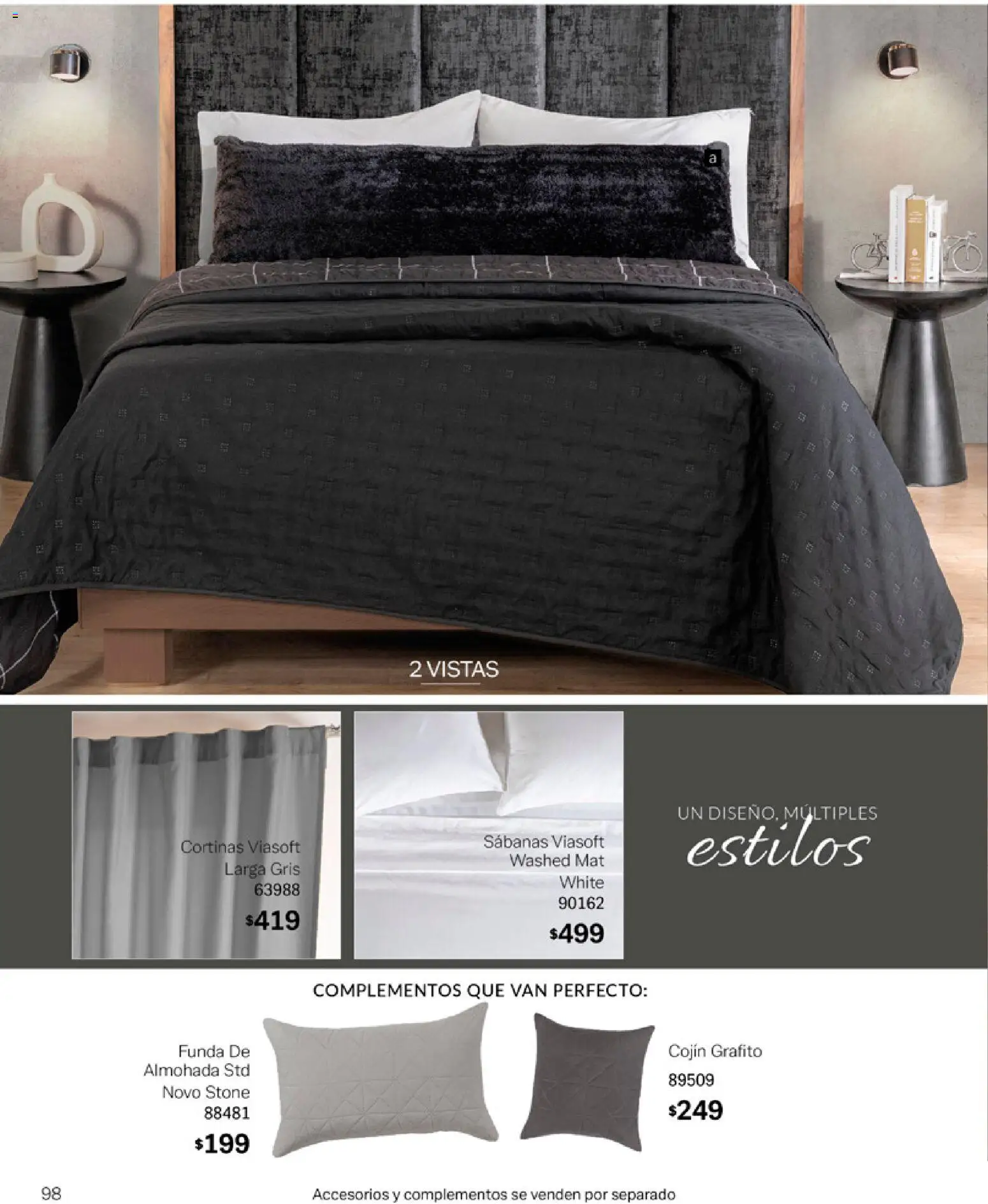 Nuevas ofertas de Vianney válidas en toda la República Mexicana desde el 06.03.2026. ¡Encuentra las mejores ofertas en Vianney catálogo Tu hogar, nuestra pasión! | Página: 100 | Productos: Funda, Almohada, Sabanas, Cortinas