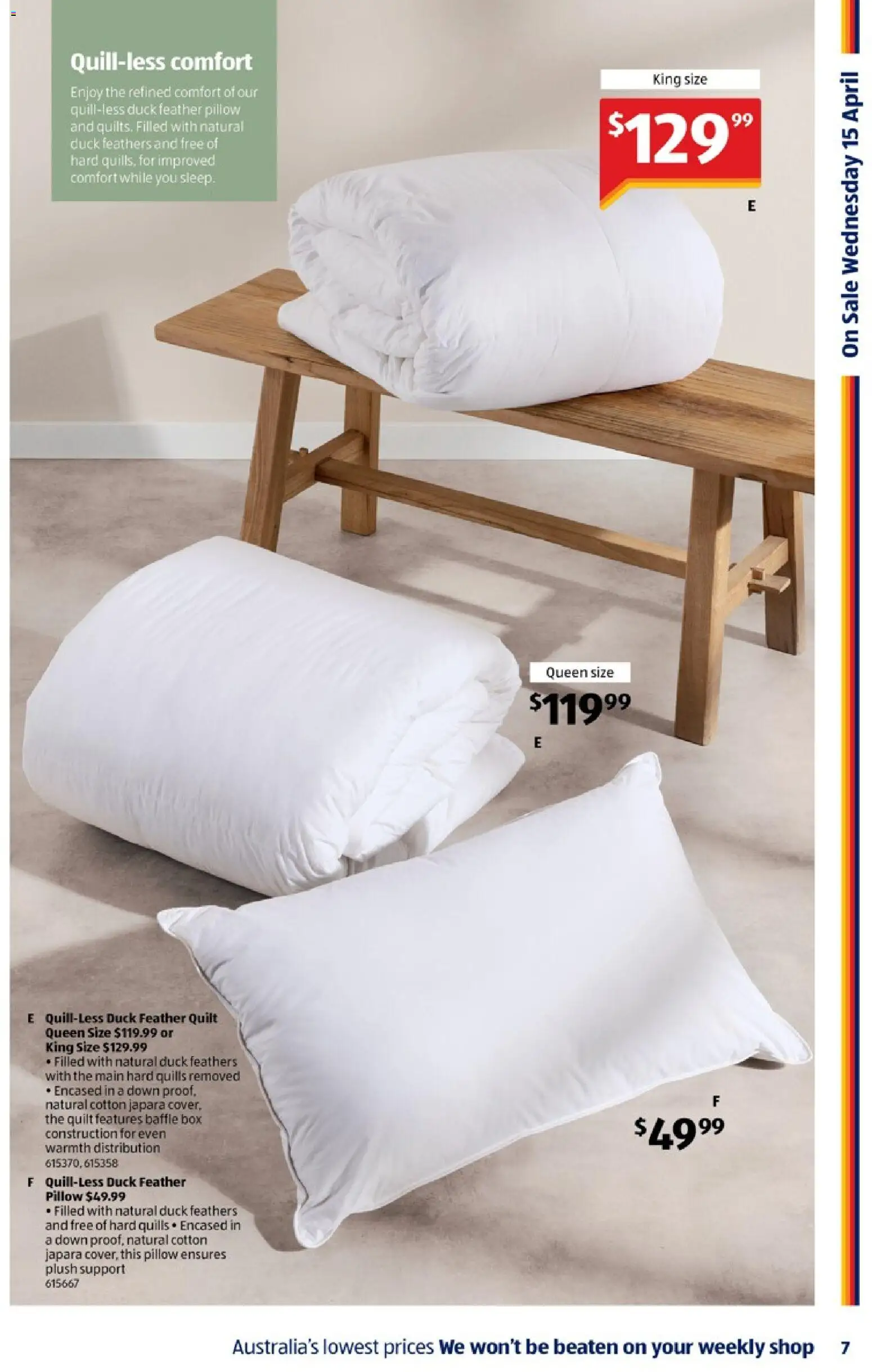 Aldi catalogue - valid from 15.04.2026 | Page: 7 | Products: Box, Duck, Pillow