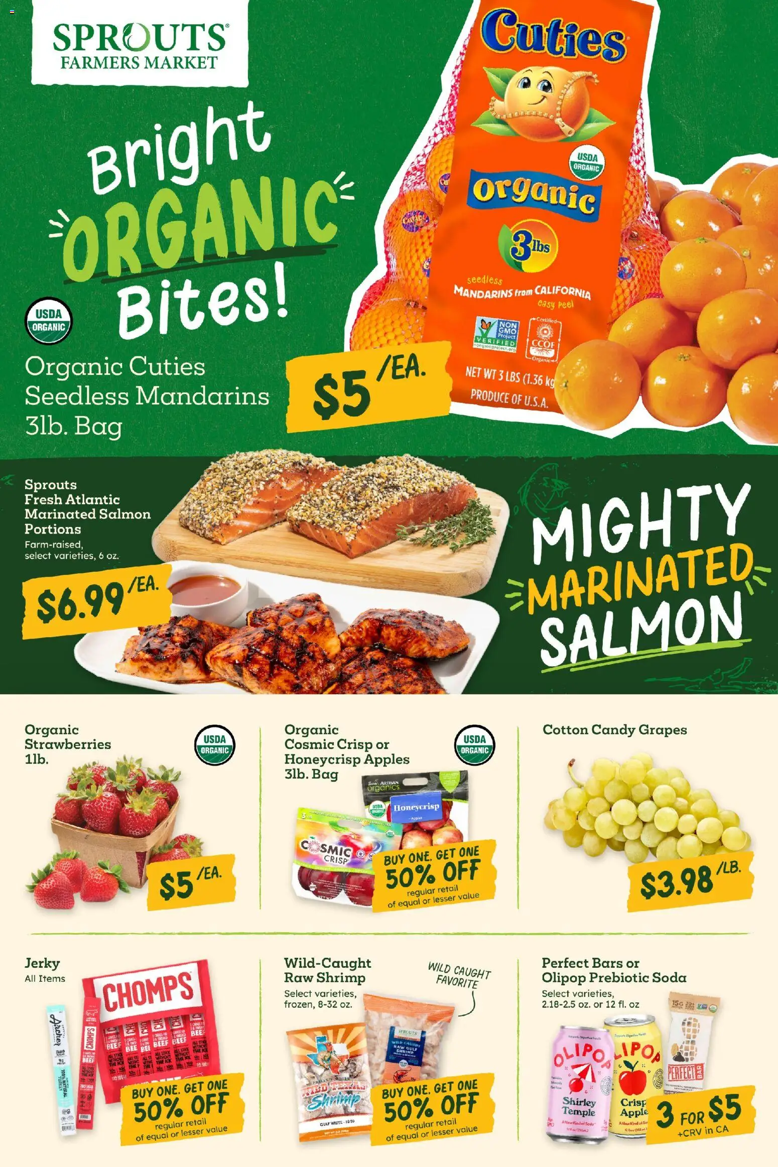Sprouts Weekly Ad - valid from 18.02.2026 | Page: 2 | Products: Mandarins, Beef, Strawberries, Grapes