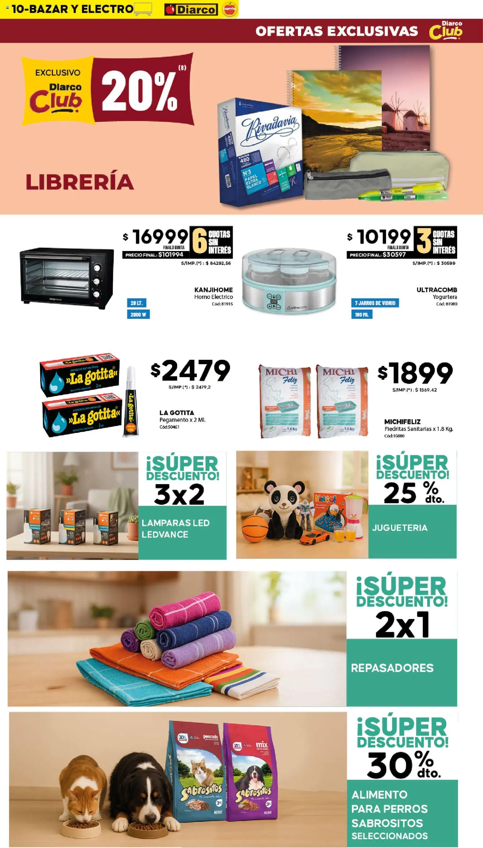 Diarco - Ofertas Diarco Barrio │ válido desde el 20.04.2026 | Página: 10 | Productos: Pescado, Horno eléctrico, Pegamento, Yogurtera