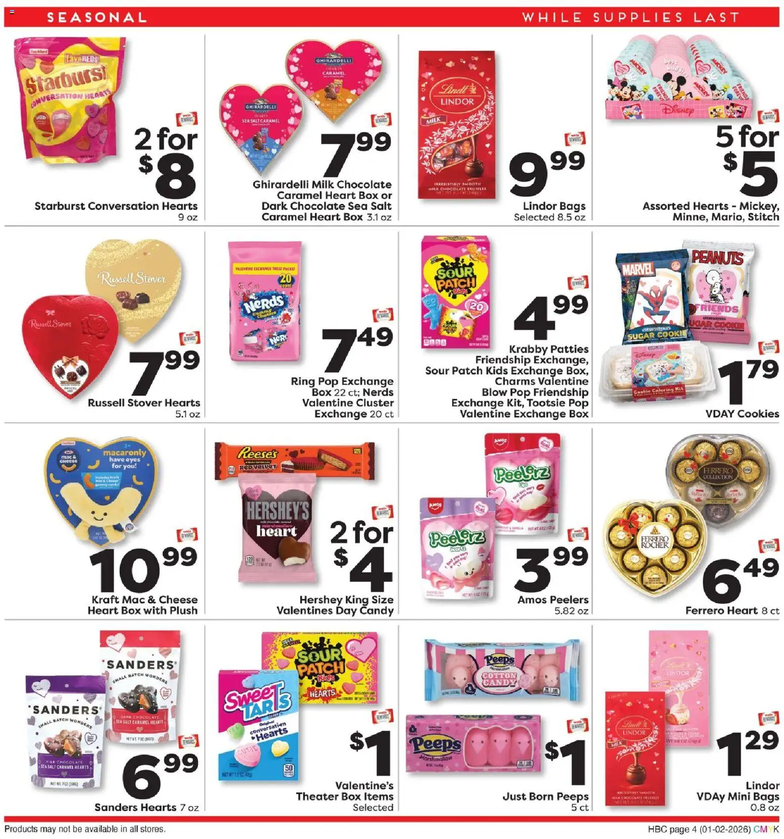 Weis Health & Home - valid from 02.01.2026 | Page: 4 | Products: Milk, Chocolate, Salt, Sugar