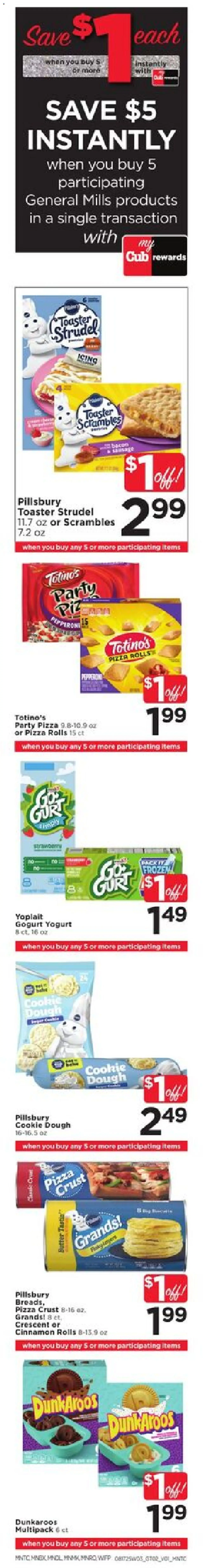 Cub Foods Weekly Ad - valid from 17.08.2025 | Page: 3 | Products: Toaster, Yogurt, Pizza