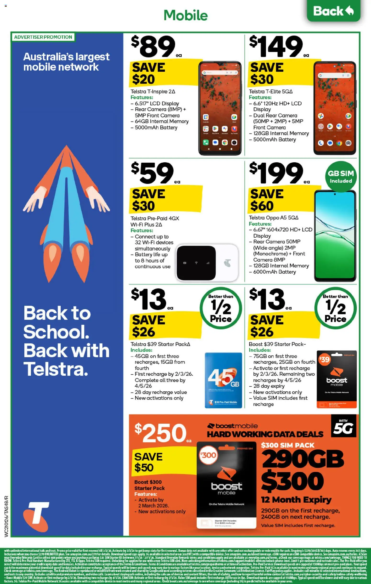 Woolworths catalogue - valid from 21.01.2026 | Page: 48 | Products: Battery, Date, Cap, Camera