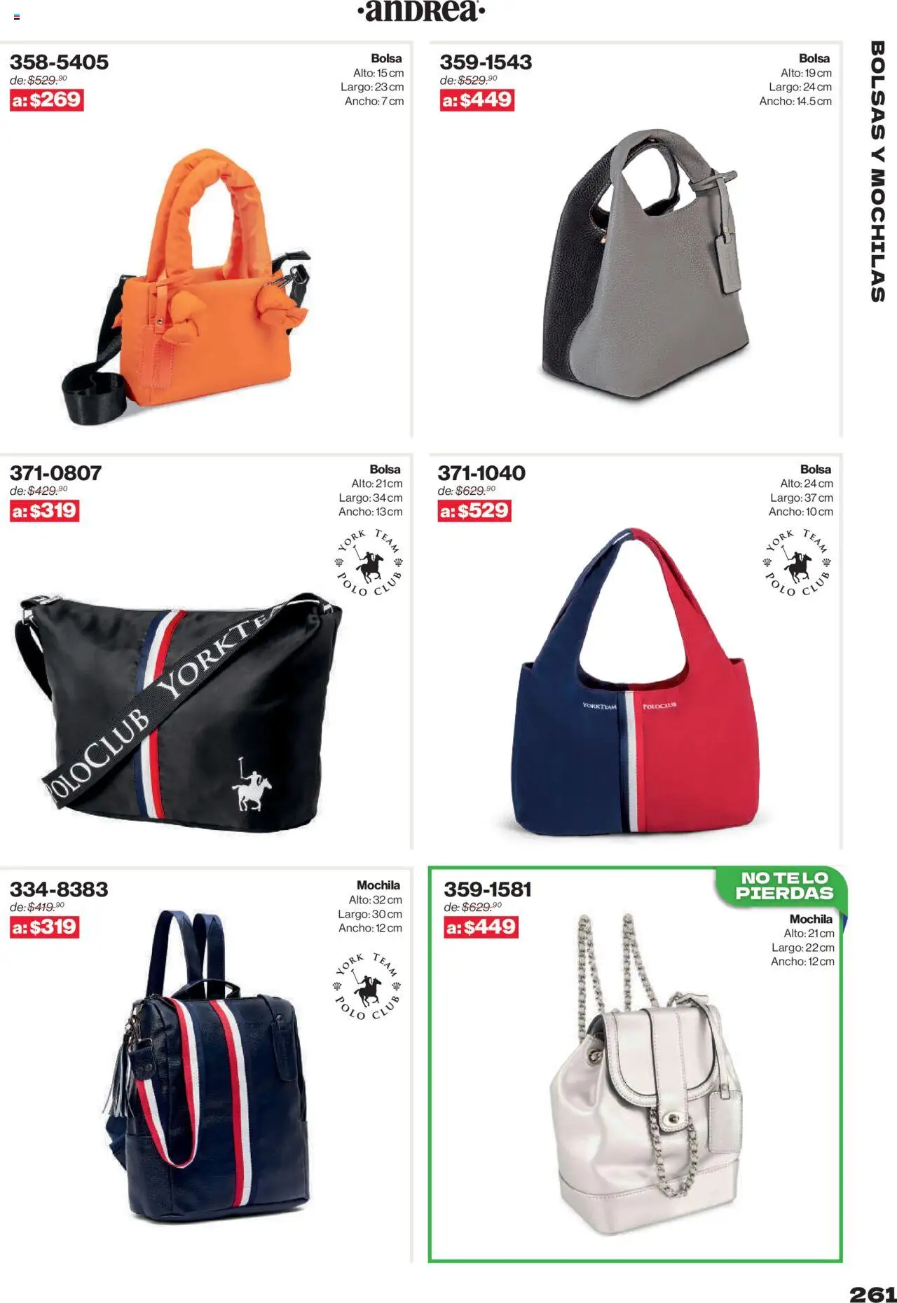 Nuevas ofertas de Andrea válidas en toda la República Mexicana desde el 10.08.2025. ¡Encuentra las mejores ofertas en Andrea - Catálogo Outlet! | Página: 261 | Productos: Bolsa, Mochila