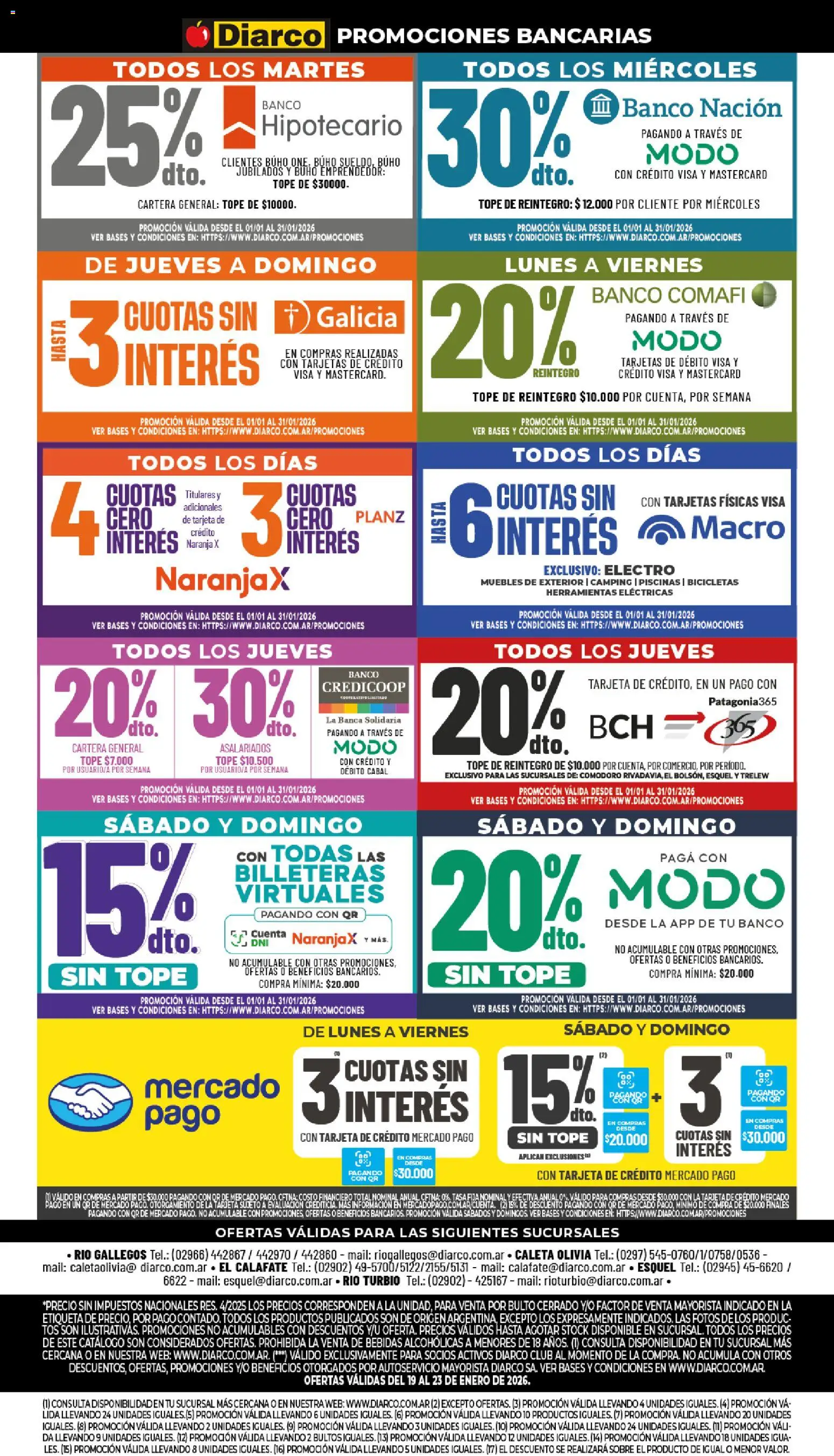 Diarco ofertas │ válido desde el 19.01.2026 | Página: 22 | Productos: Cartera, Banco, Sobre, General