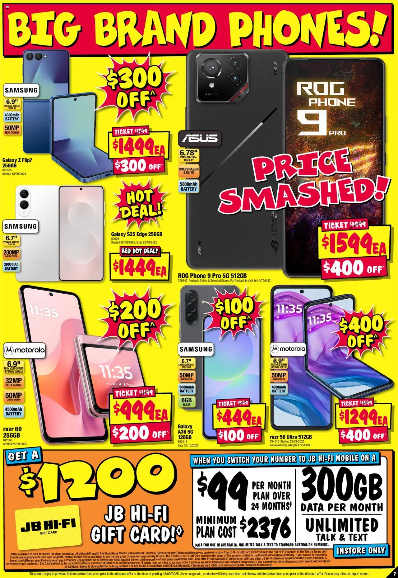 JB Hi-Fi catalogue - valid from 02.10.2025 | Page: 7 | Products: Battery, Phone, Screen, Mobile