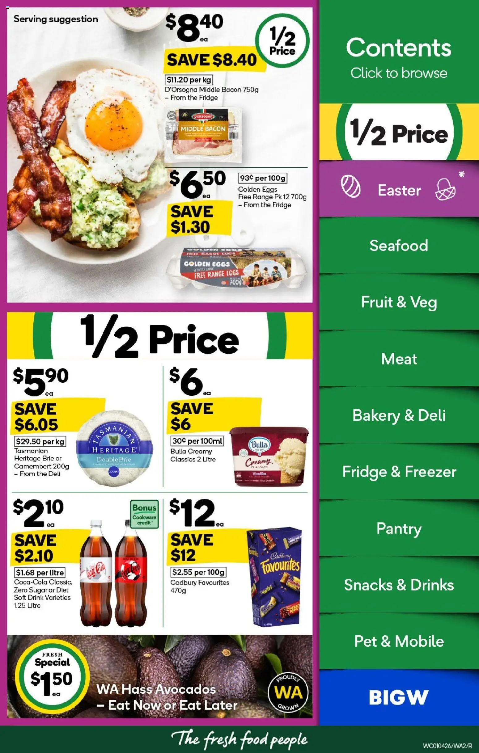 Woolworths catalogue - valid from 01.04.2026 | Page: 2 | Products: Eggs, Meat, Seafood, Mobile