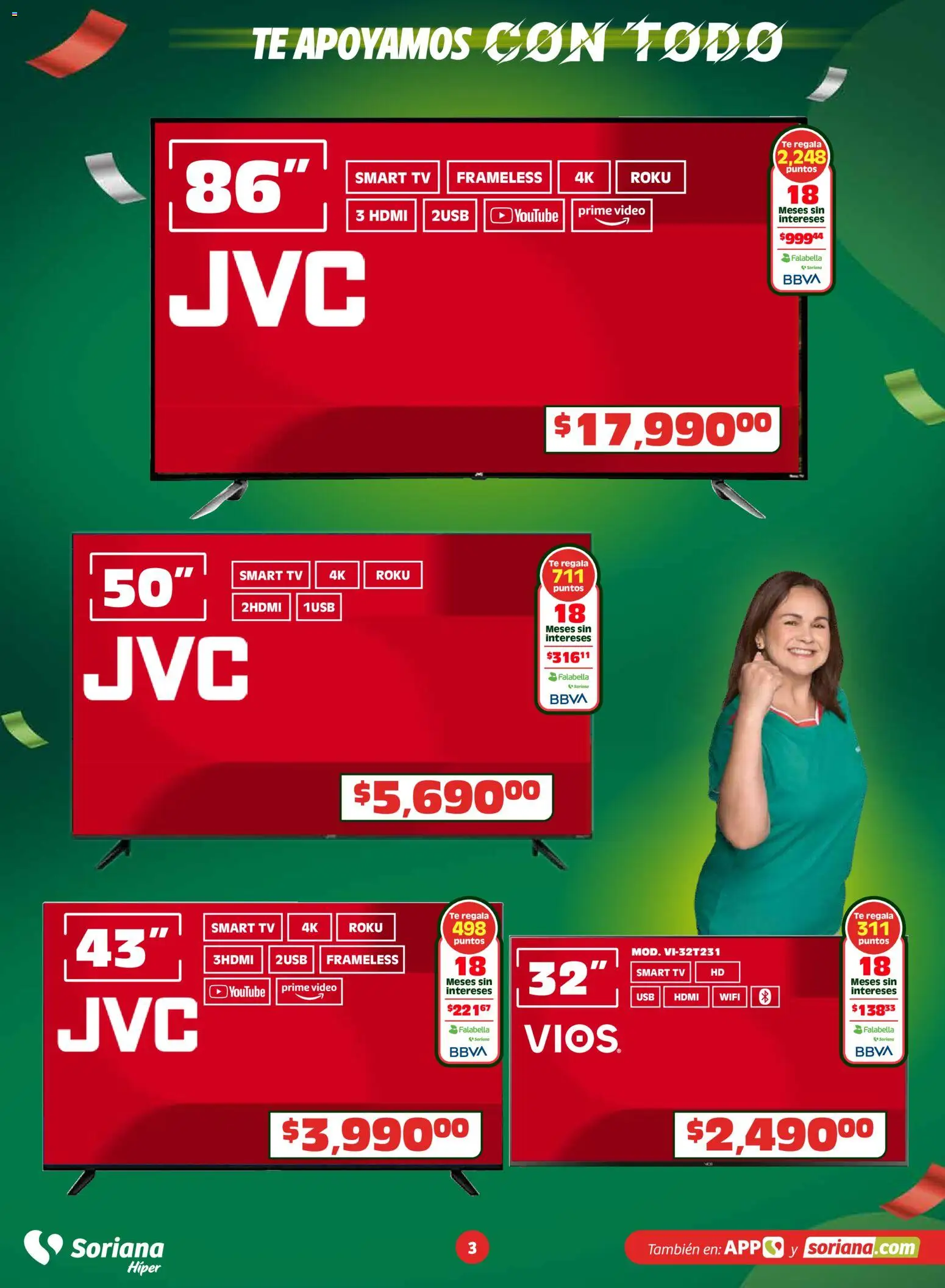 Nuevas ofertas de Soriana válidas en toda la República Mexicana desde el 26.03.2026. ¡Encuentra las mejores ofertas en Soriana En México apoyamos con todo Híper Nacional! | Página: 3 | Productos: Té, Video