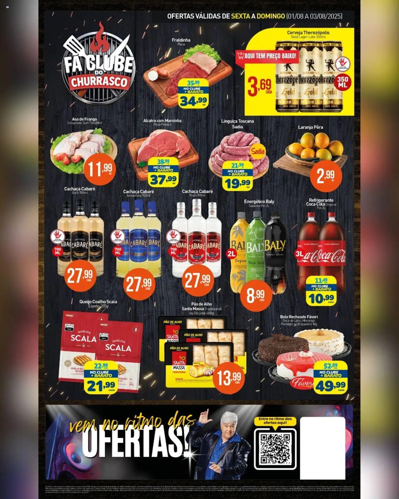 Rede Bom Lugar Folheto - válido de 01.08.2025 | Página: 4 | Produtos: Pera, Pao de alho, Cerveja, Queijo coalho
