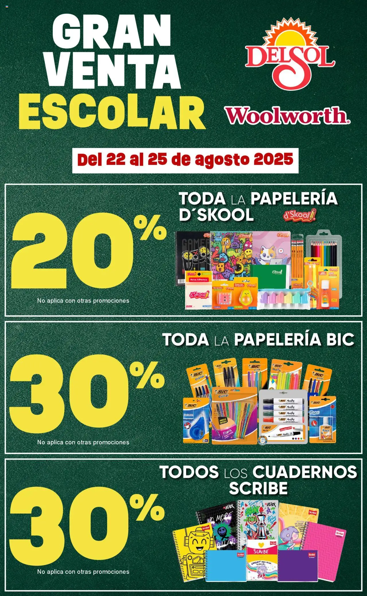 Nuevas ofertas de Del Sol y Woolworth válidas en toda la República Mexicana desde el 22.08.2025. ¡Encuentra las mejores ofertas en Del Sol y Woolworth - Catálogo Gran Venta Escolar! | Página: 2