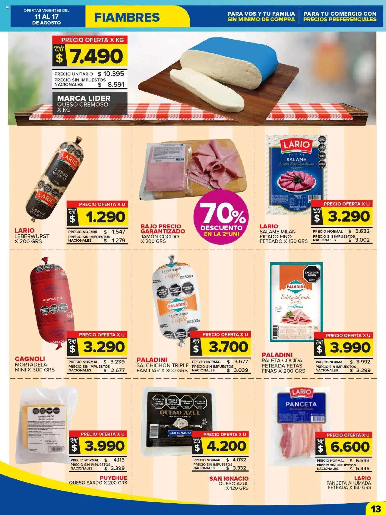 Carrefour Maxi catálogo │ válido desde el 11.08.2025 | Página: 13 | Productos: Jamón cocido, Paleta, Queso, Jamón