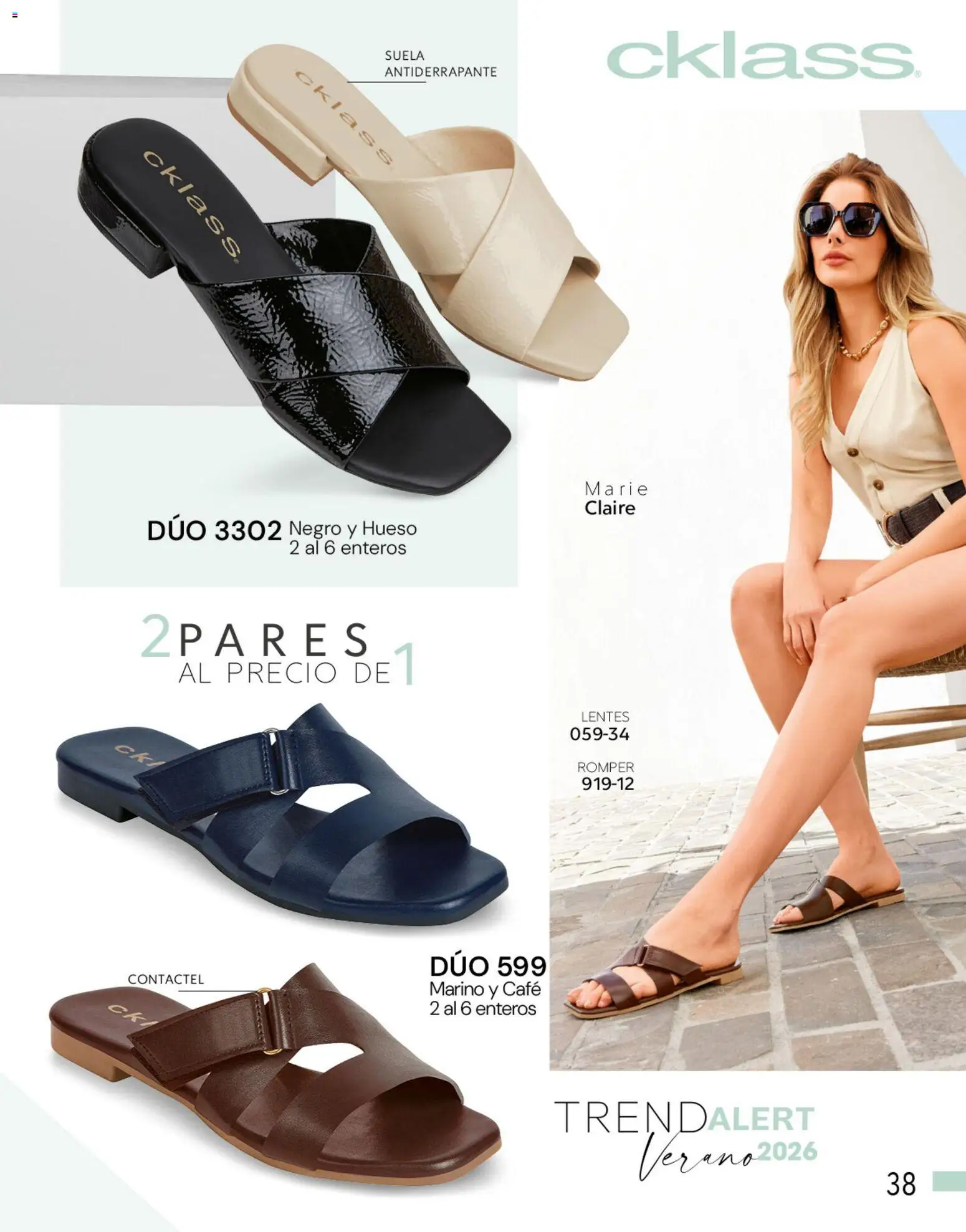 Nuevas ofertas de Cklass válidas en toda la República Mexicana desde el 05.03.2026. ¡Encuentra las mejores ofertas en Cklass catálogo Complemento Verano Calzado! | Página: 37 | Productos: Lentes, Café