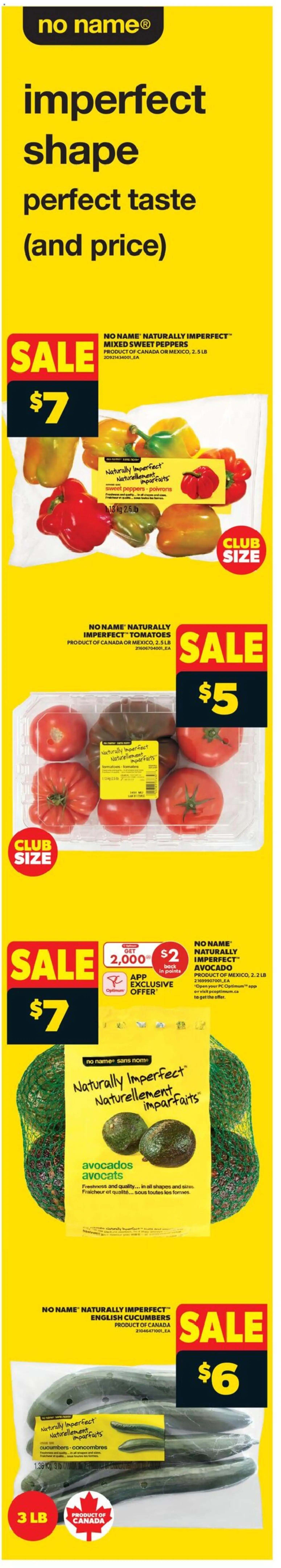 Real Canadian Superstore flyer valid from 15.01.2026 | Page: 3 | Products: Cucumbers, PC, Tomatoes
