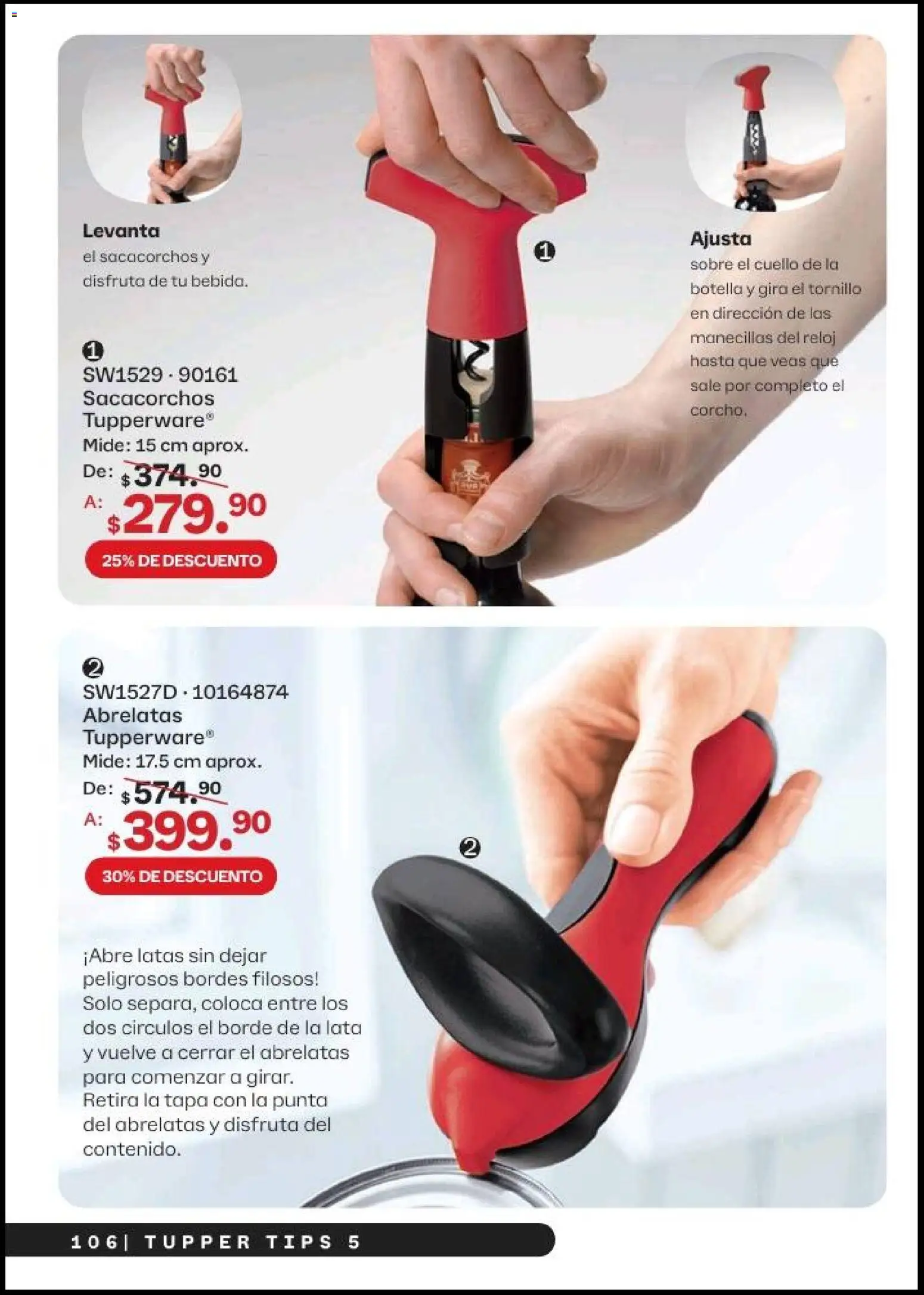 Nuevas ofertas de Tupperware válidas en toda la República Mexicana desde el 20.04.2026. ¡Encuentra las mejores ofertas en Tupperware catálogo! | Página: 106 | Productos: Tornillo, Tupper, Botella, Sobre