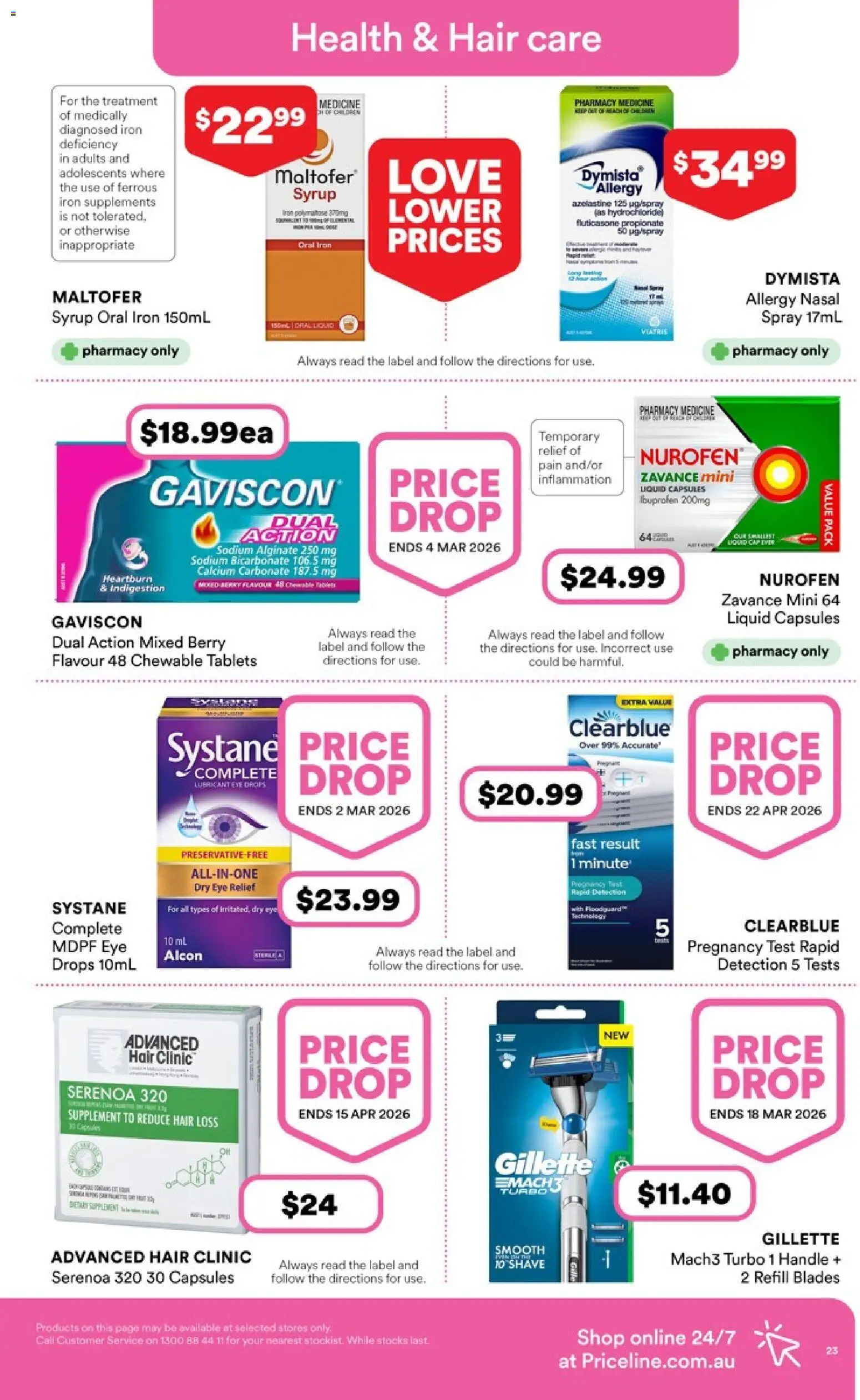 Priceline Pharmacy catalogue - valid from 05.02.2026 | Page: 23 | Products: Hair loss, Iron, Treatment, Tablets