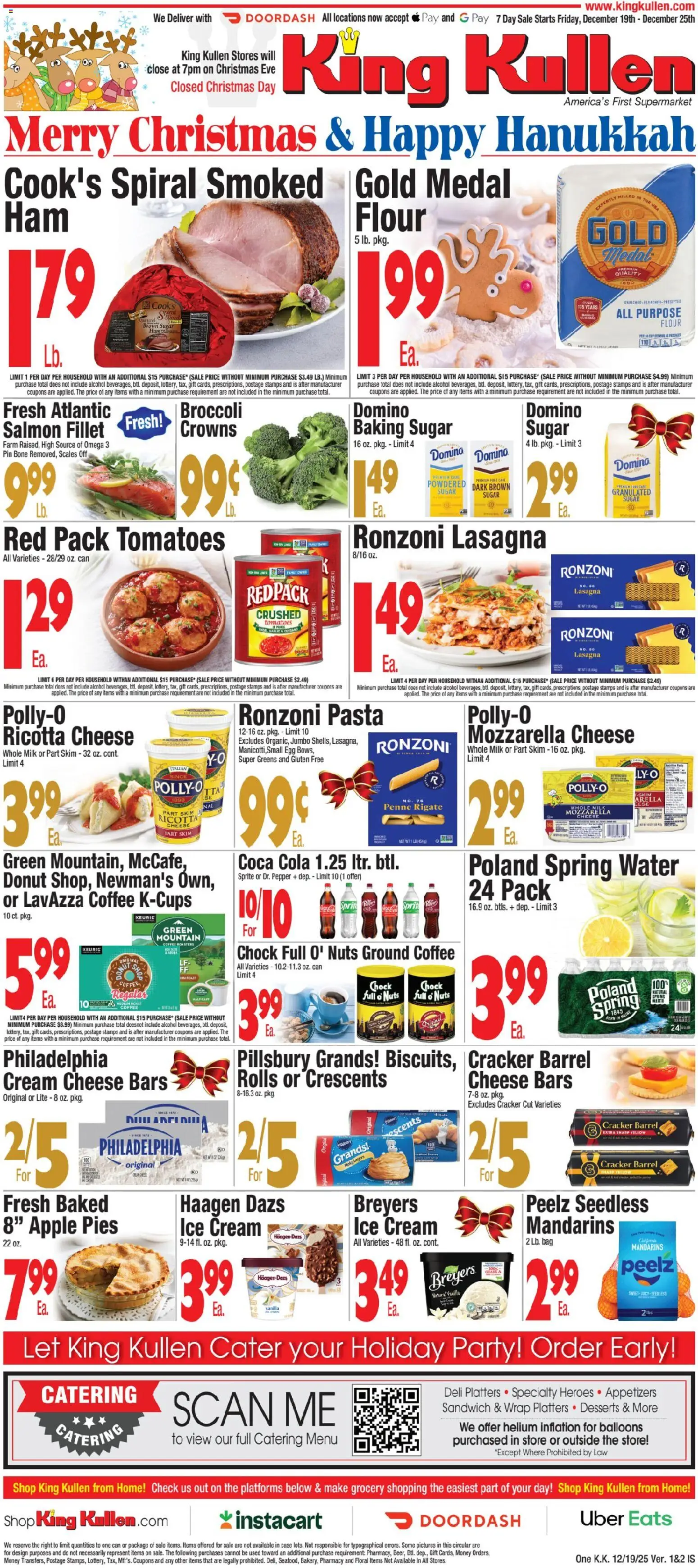 King Kullen Weekly Ad - valid from 18.12.2025 | Page: 1 | Products: Mandarins, Coffee, Pepper, Garlic