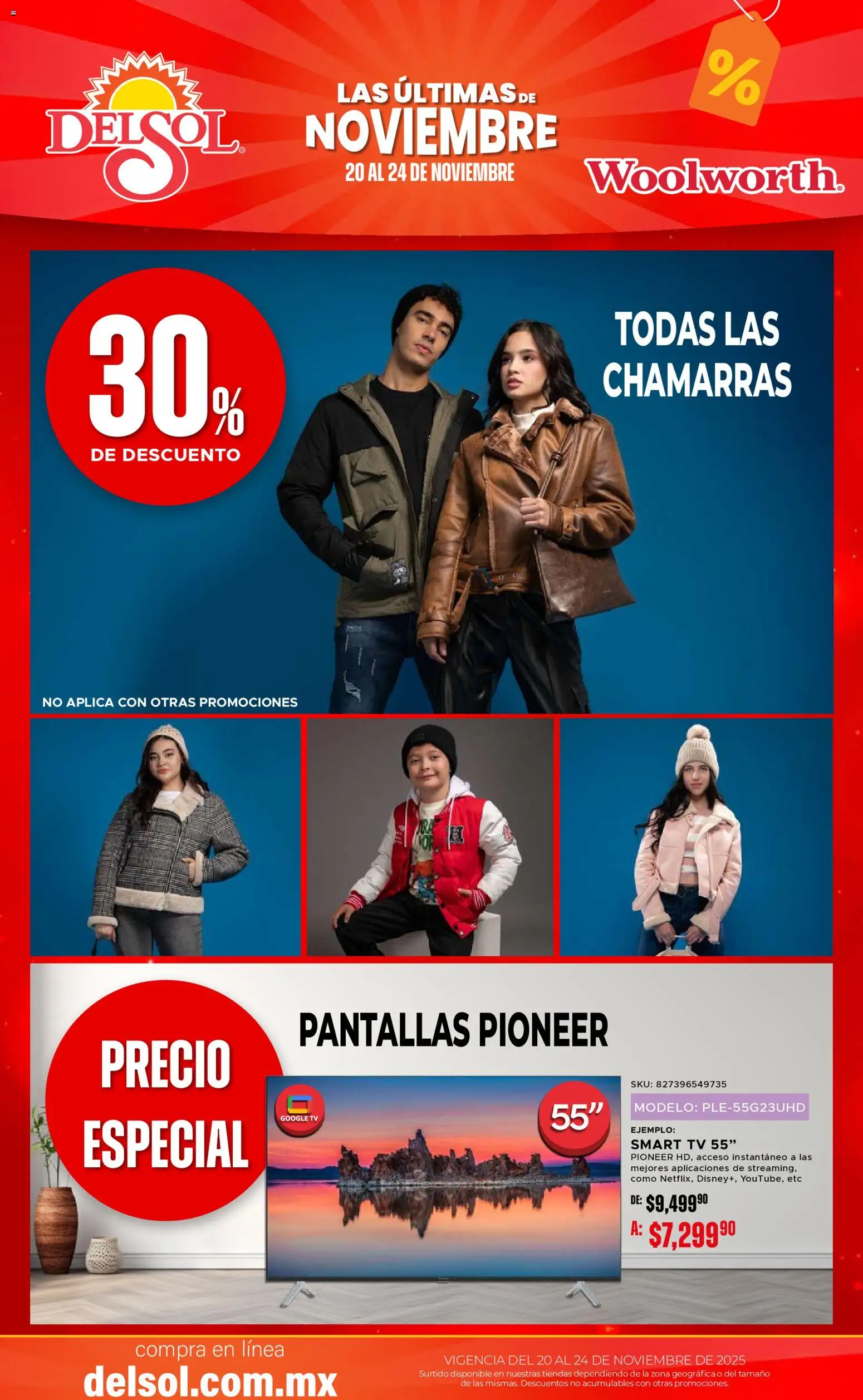 Nuevas ofertas de Del Sol y Woolworth válidas en toda la República Mexicana desde el 20.11.2025. ¡Encuentra las mejores ofertas en Del Sol y Woolworth Buen Fin ! | Página: 1