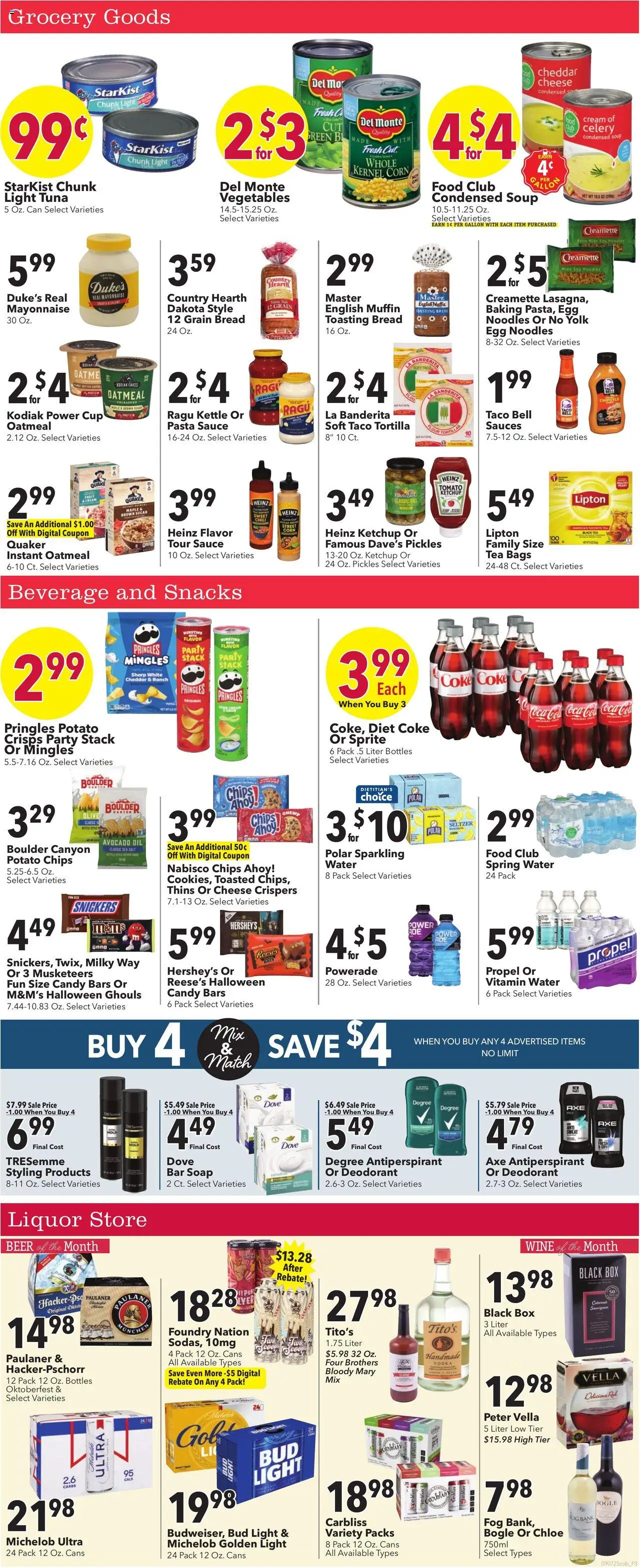 Coborn's Weekly Ad - valid from 10.09.2025 | Page: 3 | Products: Cheese, Soap, Ketchup, Sauce