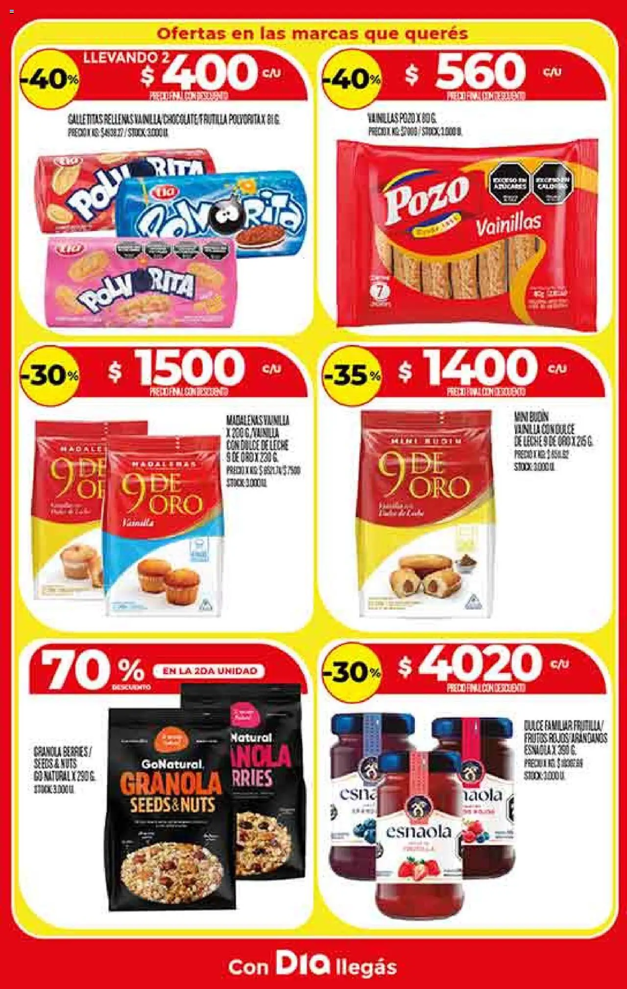 Supermercado DIA Ofertas │ válido desde el 06.08.2025 | Página: 16 | Productos: Frutilla, Dulce de leche, Leche, Chocolate