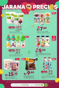 Catálogo Tottus válido desde 03.07.2025 | Página: 5 | Productos: Leche, Yogurt, Chocolate, Arándanos