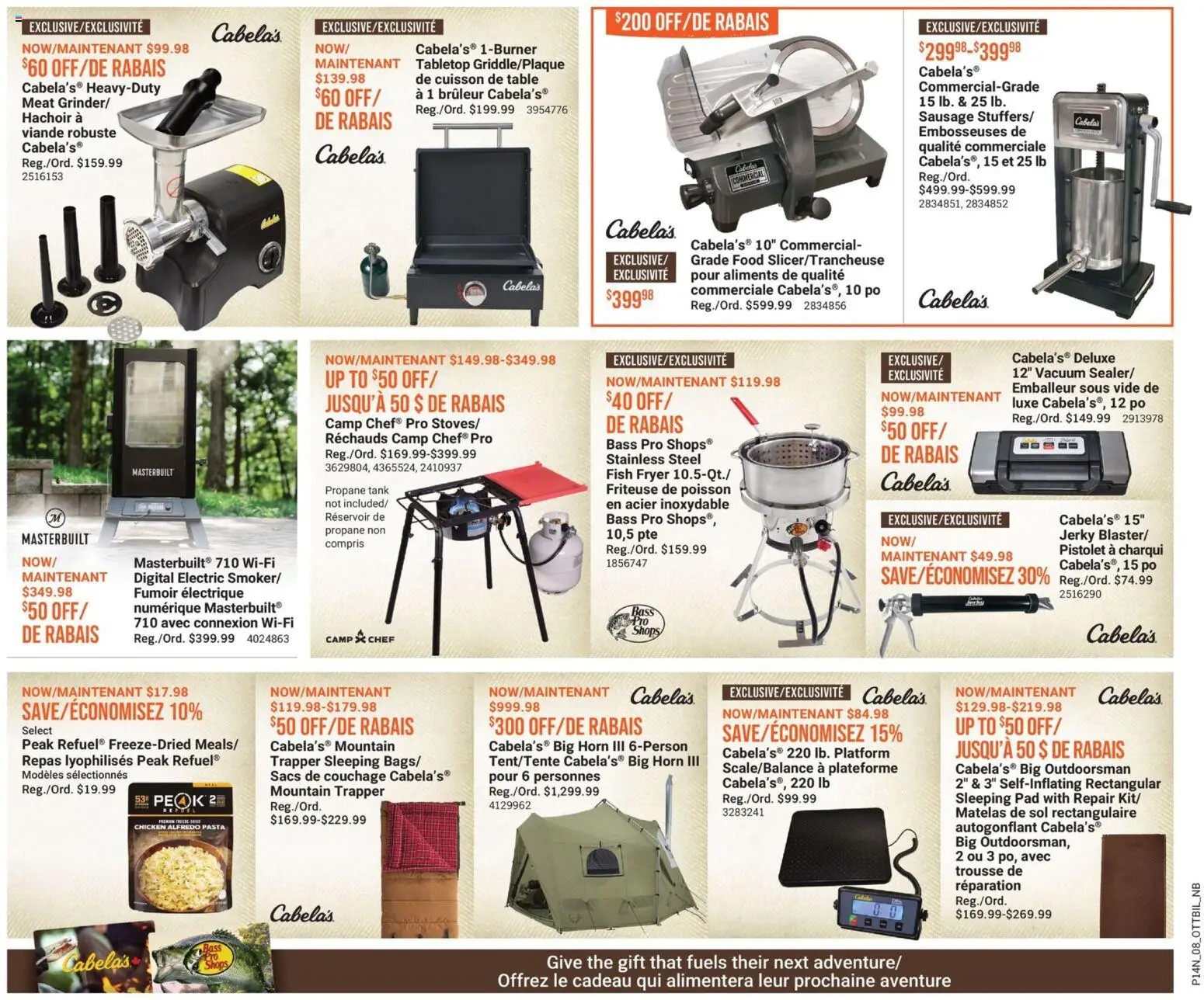 Cabelas flyer valid from 23.10.2025 | Page: 9 | Products: Fish, Pasta, Table, Chicken