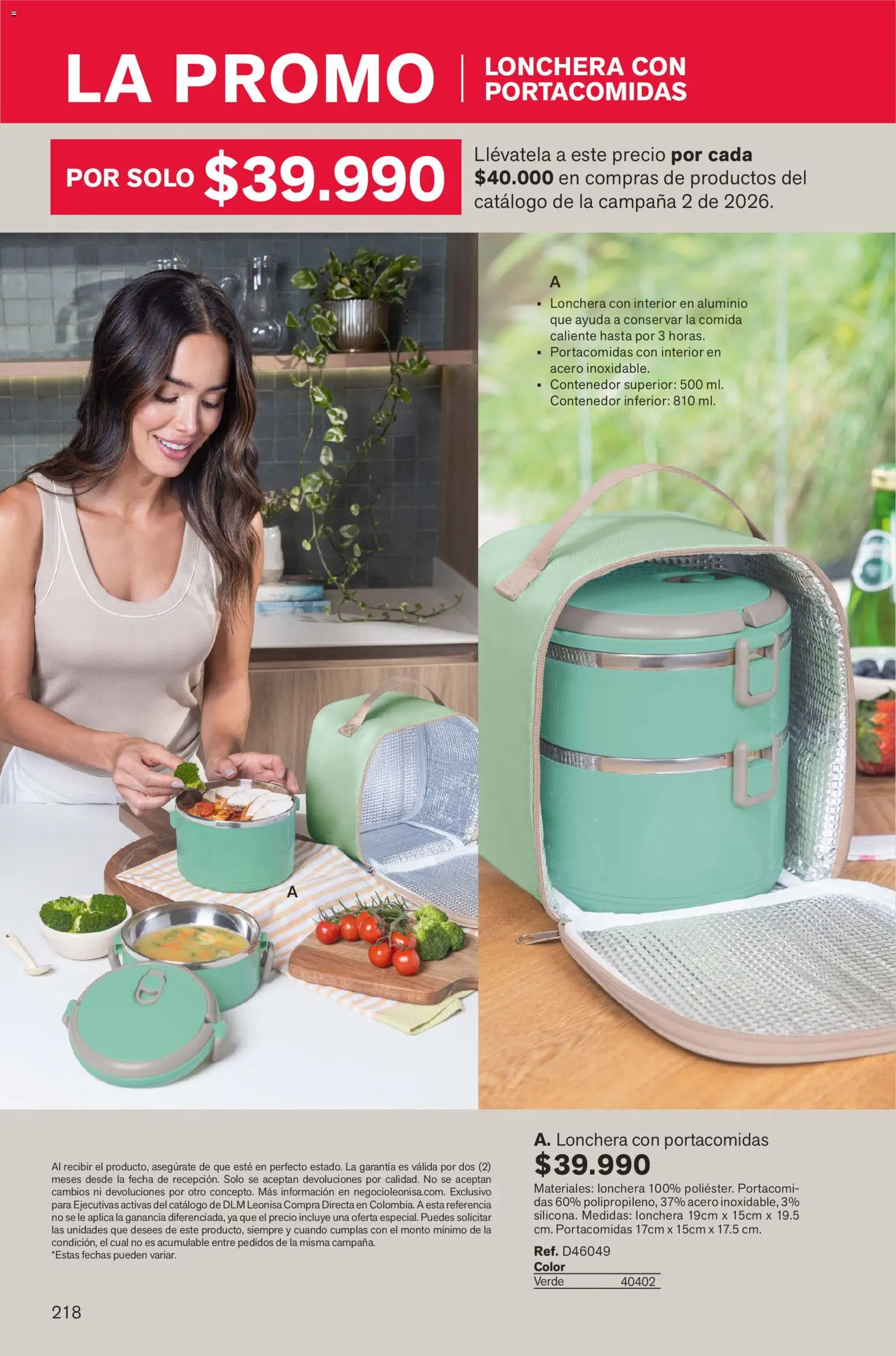 Leonisa revista - valida desde el 01.02.2026 | Página: 218 | Productos: Lonchera