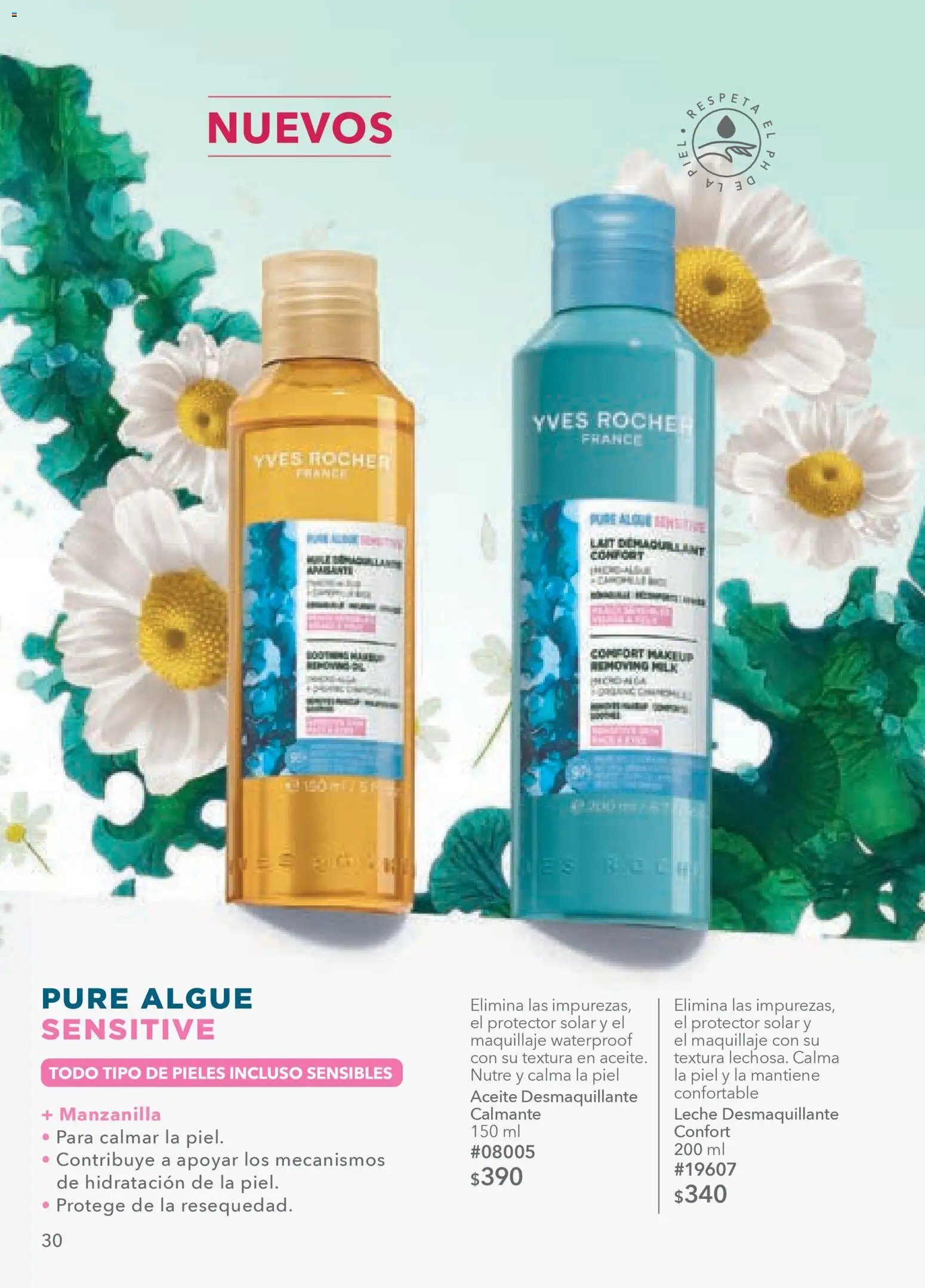 Nuevas ofertas de Yves Rocher válidas en toda la República Mexicana desde el 24.03.2026. ¡Encuentra las mejores ofertas en Yves Rocher campaña 5 2026! | Página: 30 | Productos: Leche desmaquillante, Desmaquillante, Aceite, Protector solar