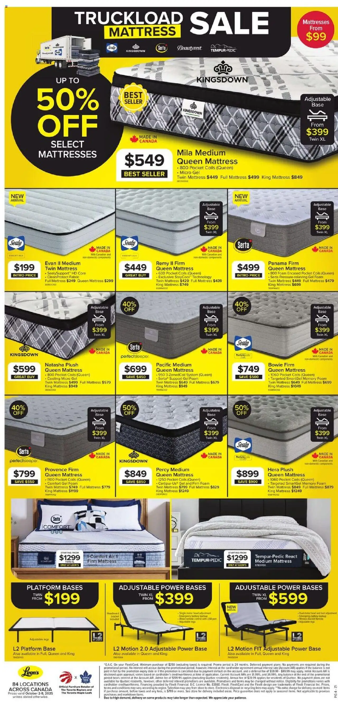 Leon's flyer valid from 02.10.2025 | Page: 4 | Products: Mattress, Battery, Apples