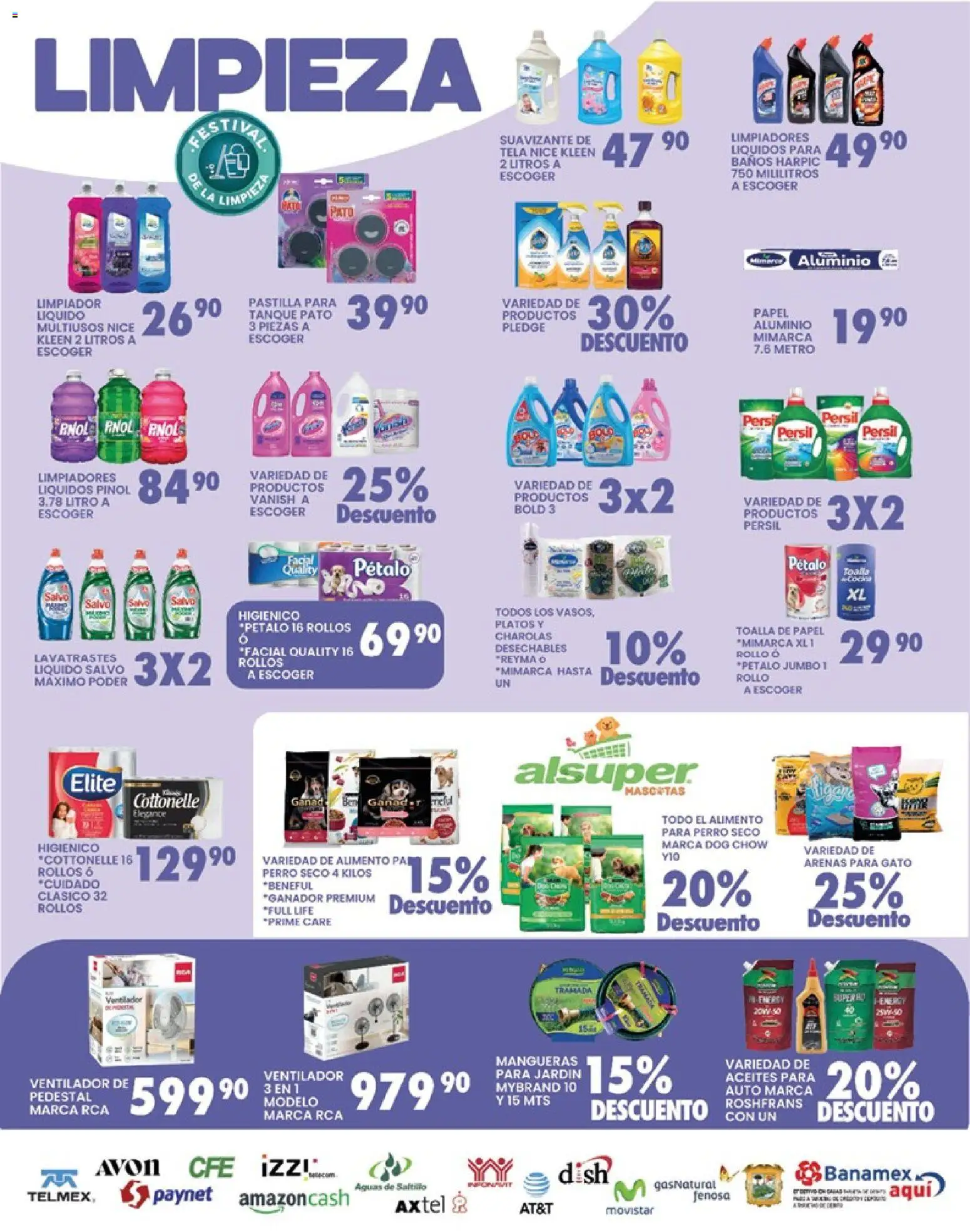 Nuevas ofertas de Alsuper válidas en toda la República Mexicana desde el 24.03.2026. ¡Encuentra las mejores ofertas en Alsuper folleto Saltillo! | Página: 5 | Productos: Ventilador, Suavizante, Limpiador, Toalla