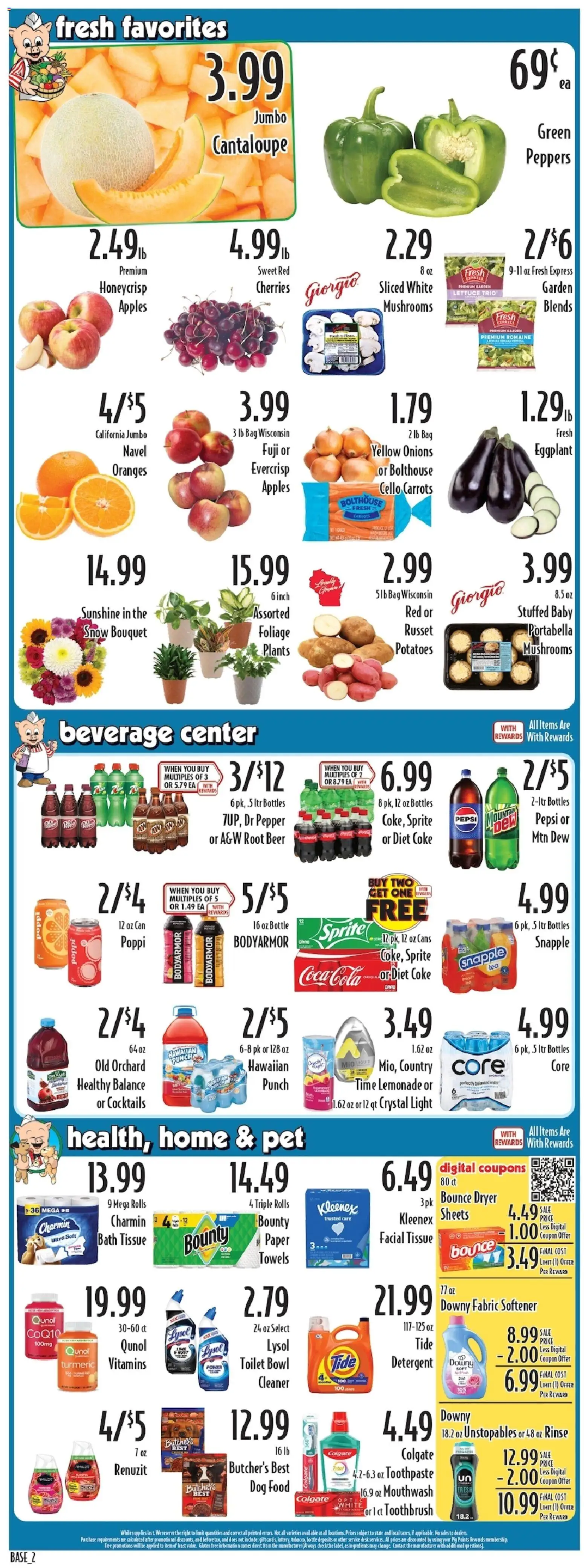 Piggly Wiggly Weekly Ad - valid from 07.01.2026 | Page: 6 | Products: Mushrooms, Beer, Oranges, Fabric softener
