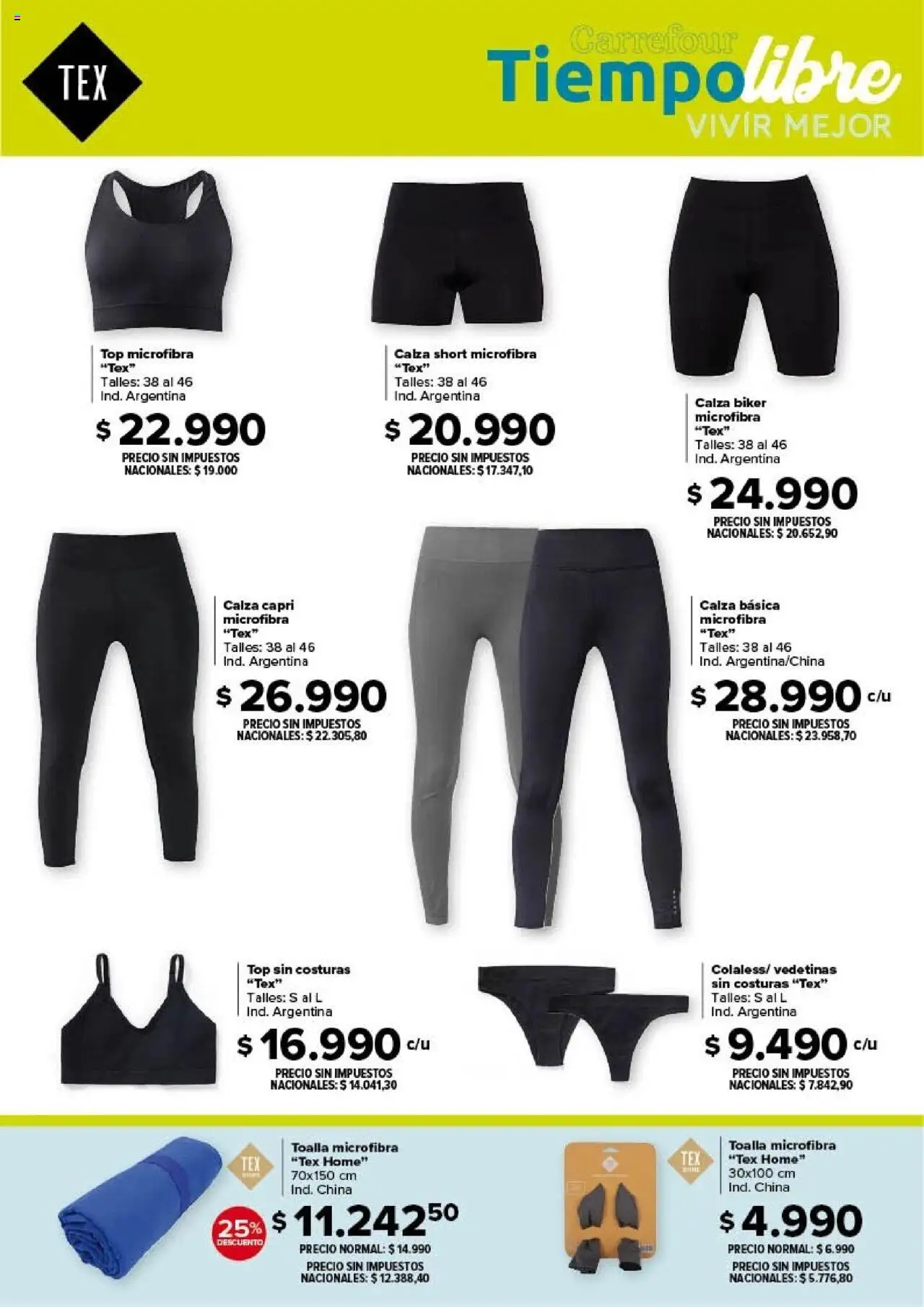 Carrefour - Tiempo Libre 20 Octubre - Comodoro │ válido desde el 20.10.2025 | Página: 13 | Productos: Toalla, Top, Short