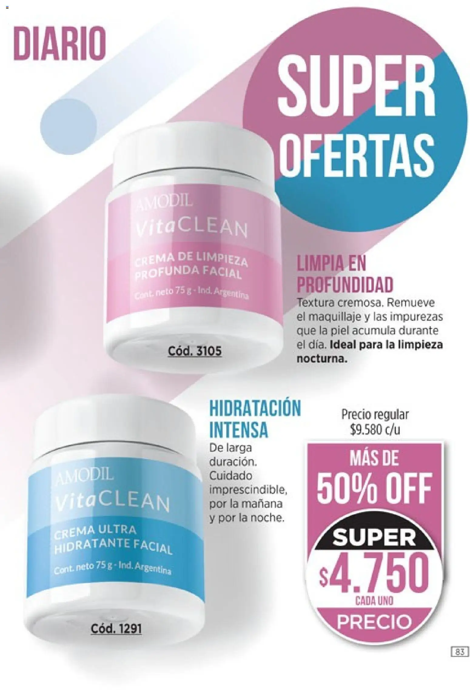 Catálogo Amodil Campaña 1/2026 │ válido desde el 01.01.2026 | Página: 83 | Productos: Maquillaje, Crema de limpieza, Crema