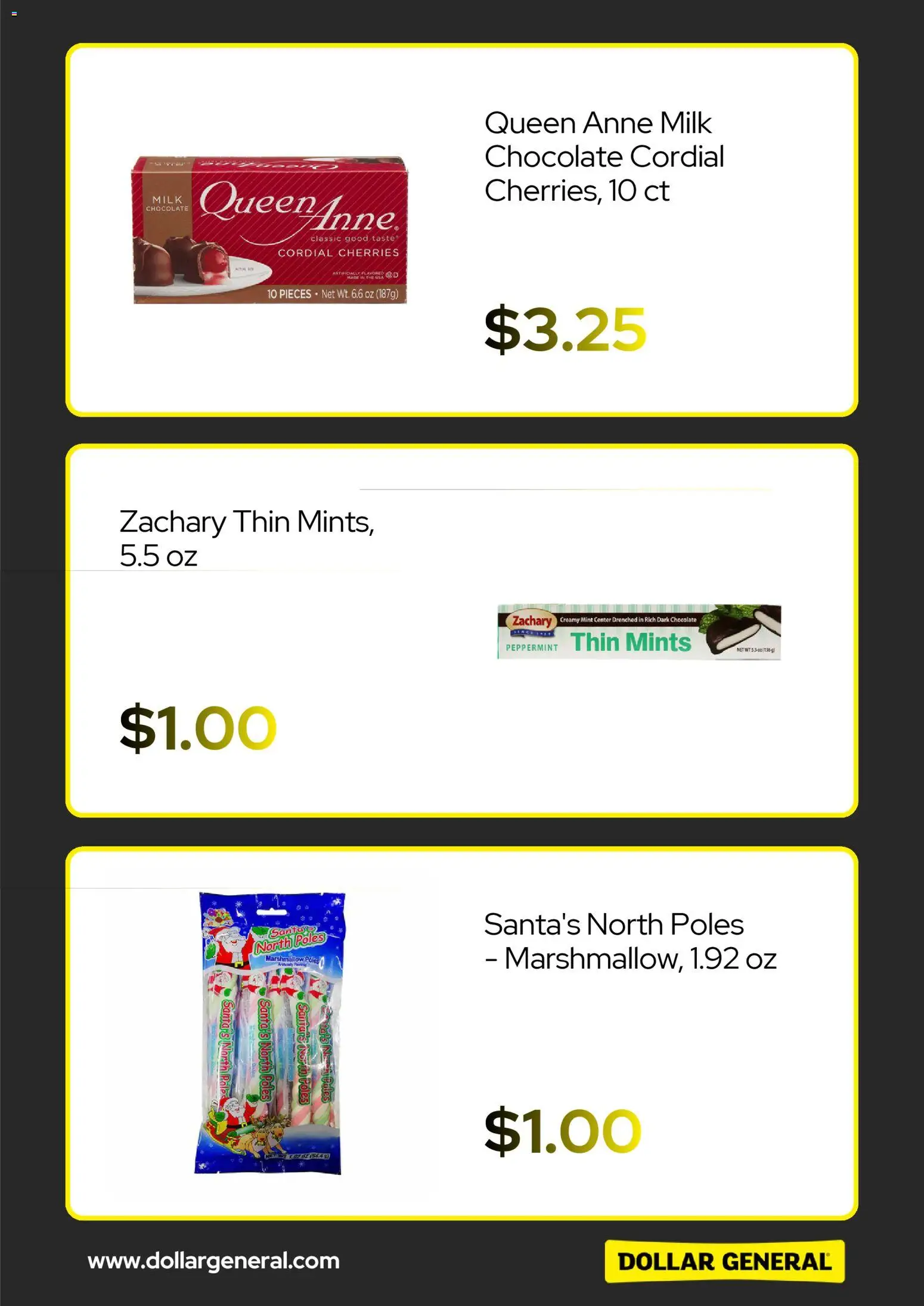 Dollar General Cyber Monday - valid from 01.12.2025 | Page: 2 | Products: Peppermint, Cherries, Milk, Chocolate