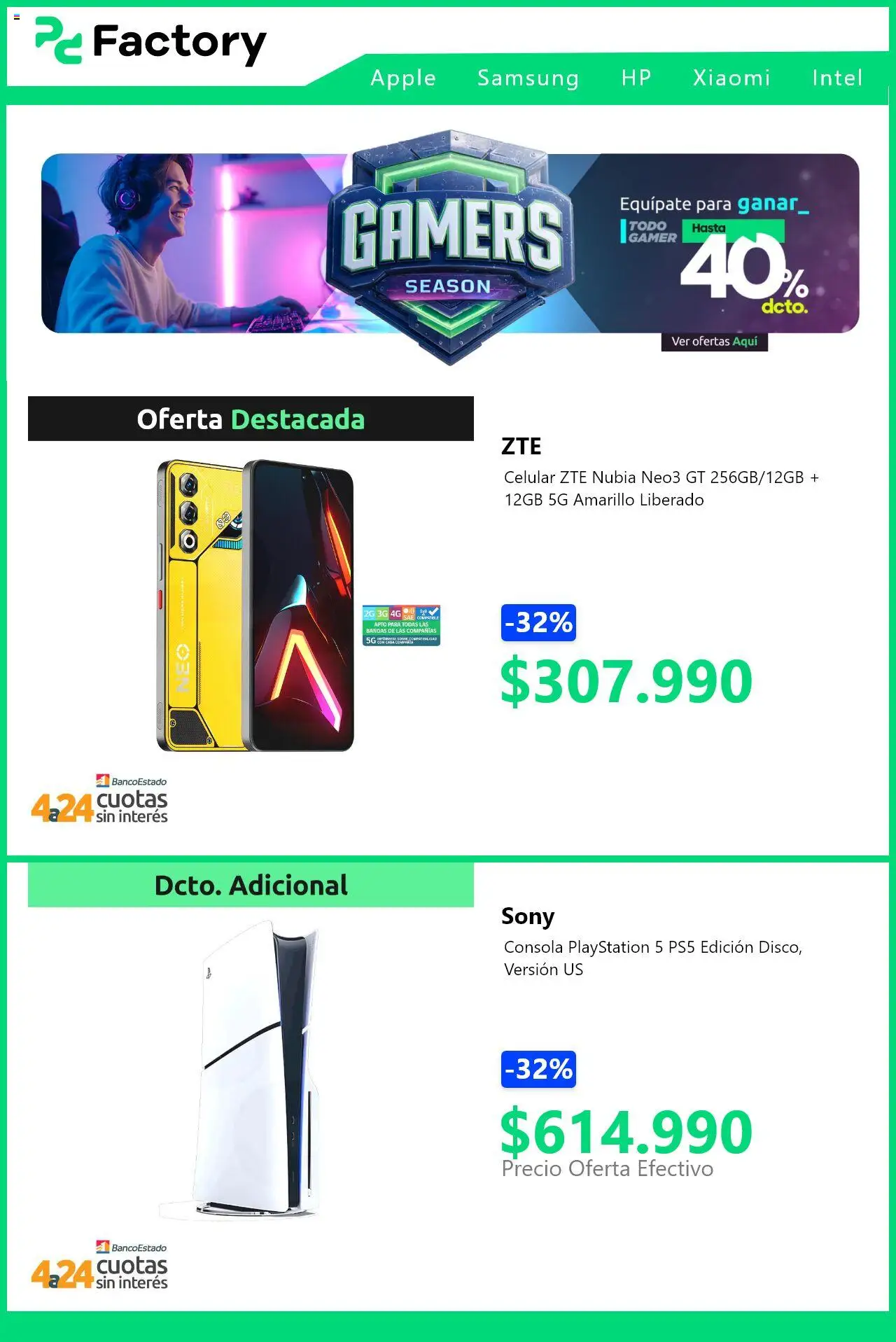 PC Factory ofertas  │ válido desde el 14.08.2025 | Página: 4 | Productos: Playstation