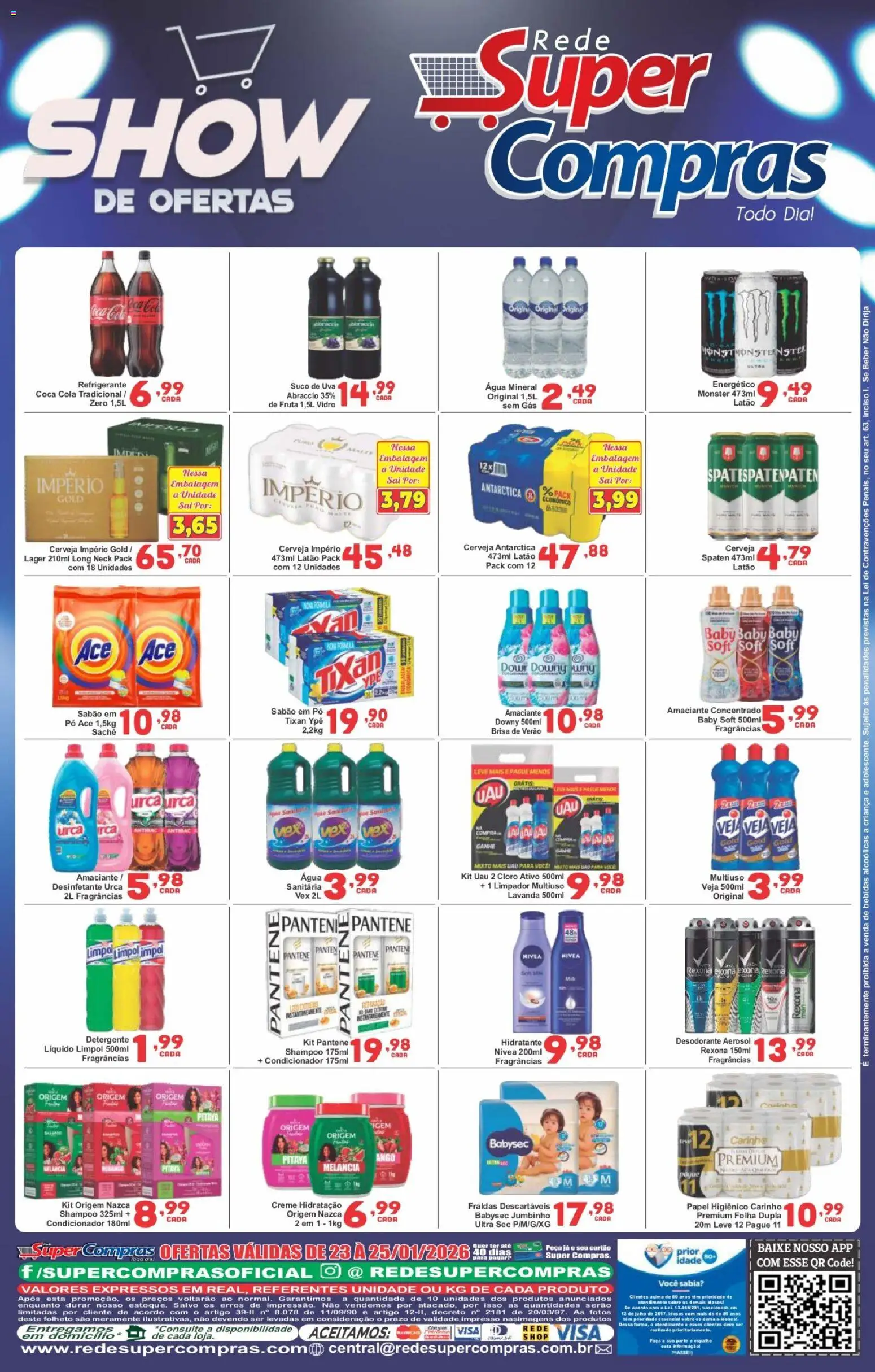 Rede Super Compras Folheto - válido de 23.01.2026 | Página: 2 | Produtos: Limpador multiuso, Faca, Monster, Desinfetante
