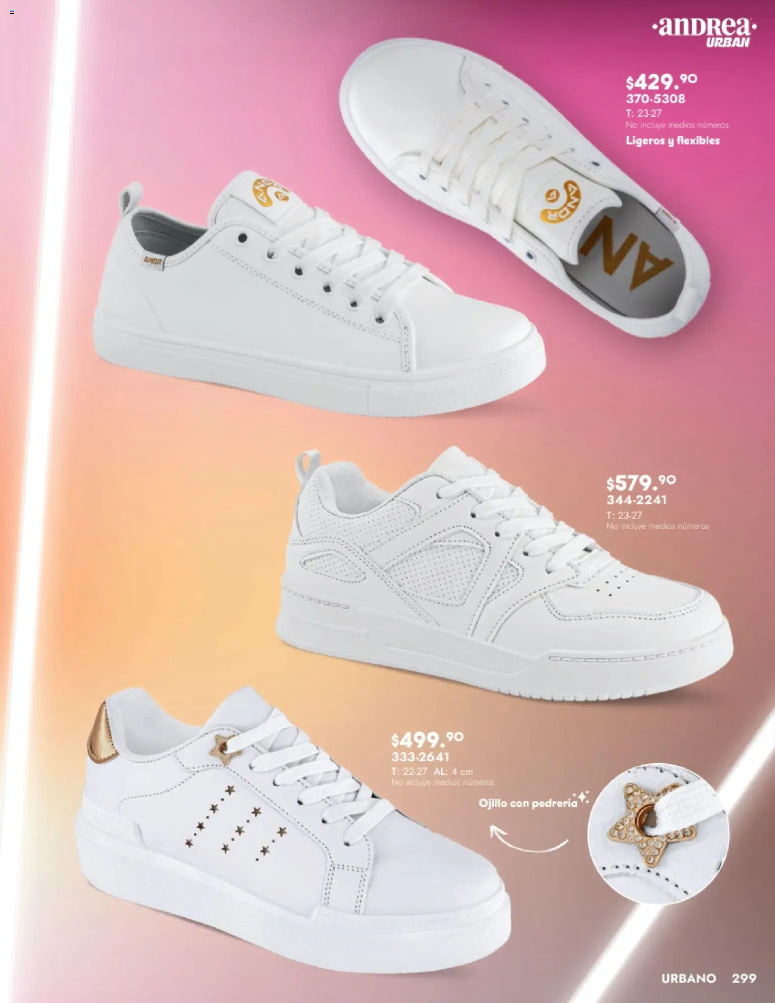 Nuevas ofertas de Andrea válidas en toda la República Mexicana desde el 24.08.2025. ¡Encuentra las mejores ofertas en Andrea - Catálogo Calzado Dama! | Página: 299 | Productos: Tenis, Espuma, Malla