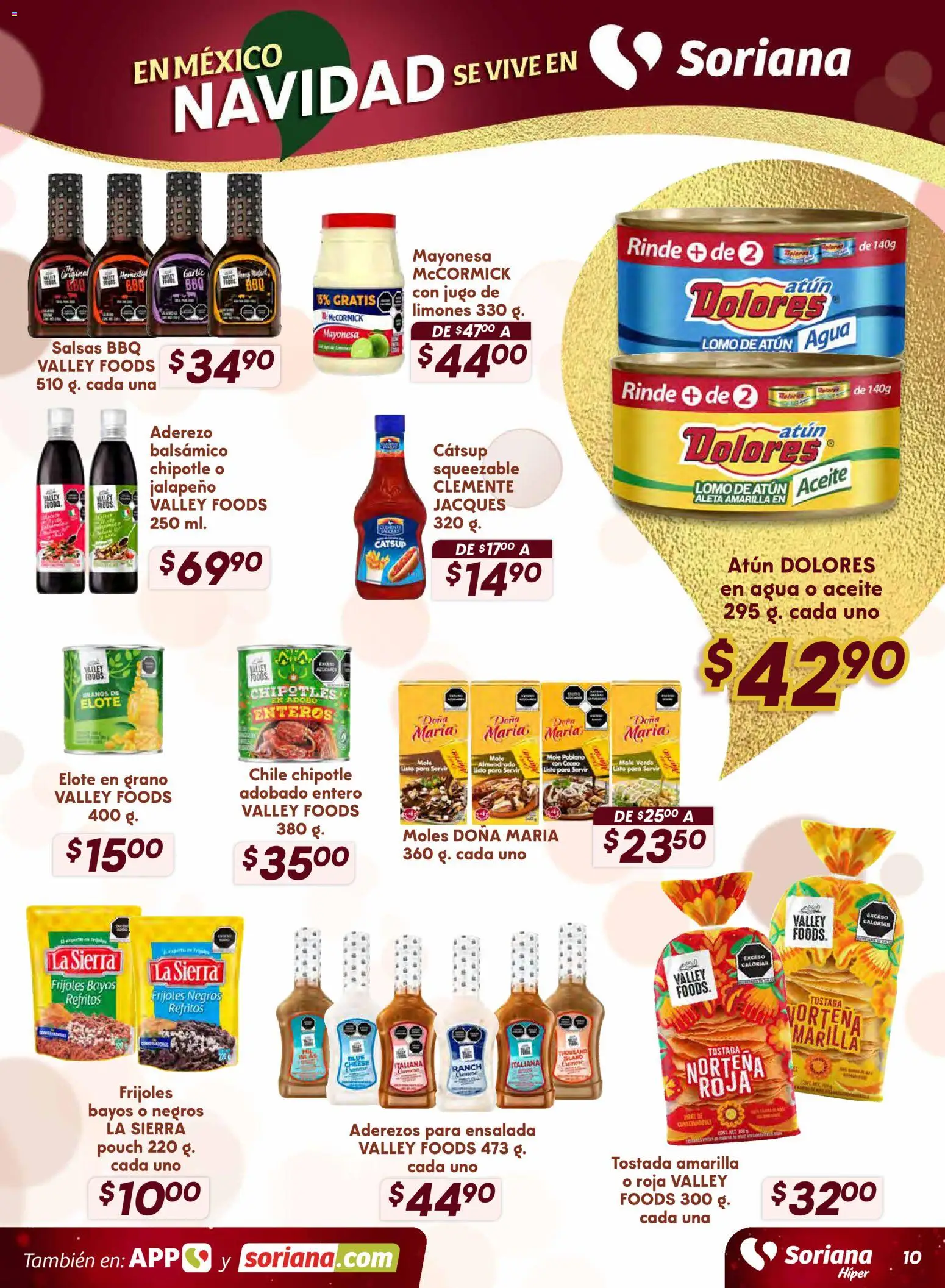 Nuevas ofertas de Soriana válidas en toda la República Mexicana desde el 18.11.2025. ¡Encuentra las mejores ofertas en Soriana - Preciazazaso Híper: Frontera BCN, Son! | Página: 10 | Productos: Aderezo, Aceite, Ensalada, Mate