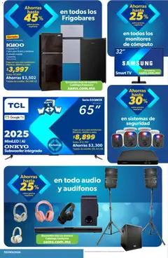 Vista previa de Sam's Club catálogo, nuevo folleto de la tienda, válido en México a partir del 29.10.2025 | Página: 22 | Productos: Audio, Frigobar, Espejo, Sobre