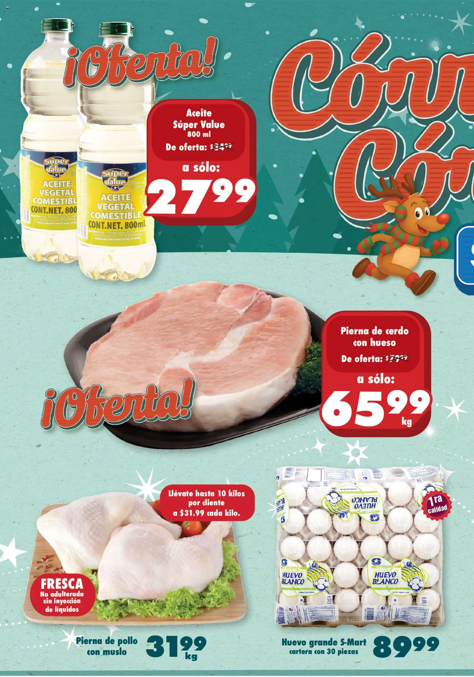 Nuevas ofertas de S-Mart válidas en toda la República Mexicana desde el 04.11.2025. ¡Encuentra las mejores ofertas en S-Mart folleto Chihuahua! | Página: 2 | Productos: Pollo, Huevo, Aceite, Cerdo