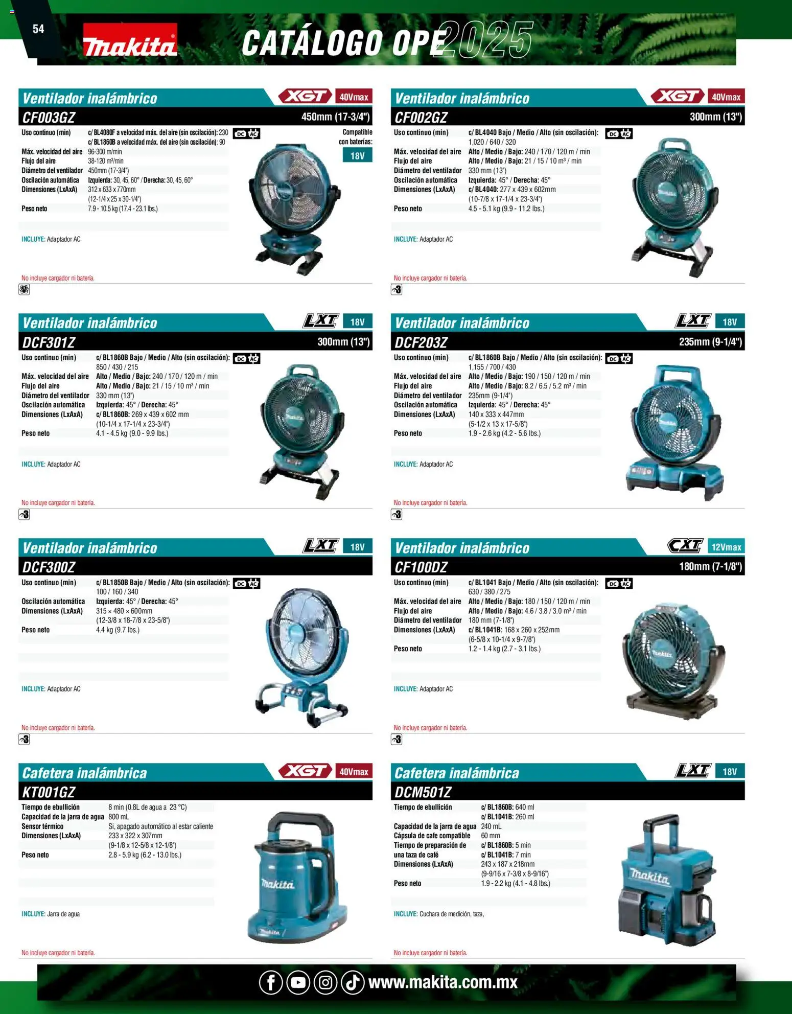 Nuevas ofertas de Makita válidas en toda la República Mexicana desde el 07.10.2024. ¡Encuentra las mejores ofertas en Makita catálogo Ope! | Página: 54