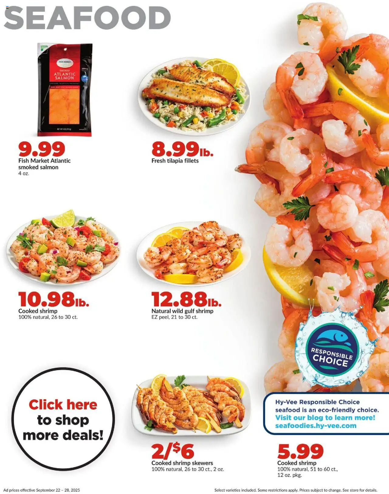 HyVee Weekly Ad - valid from 22.09.2025 | Page: 13 | Products: Fish, Seafood